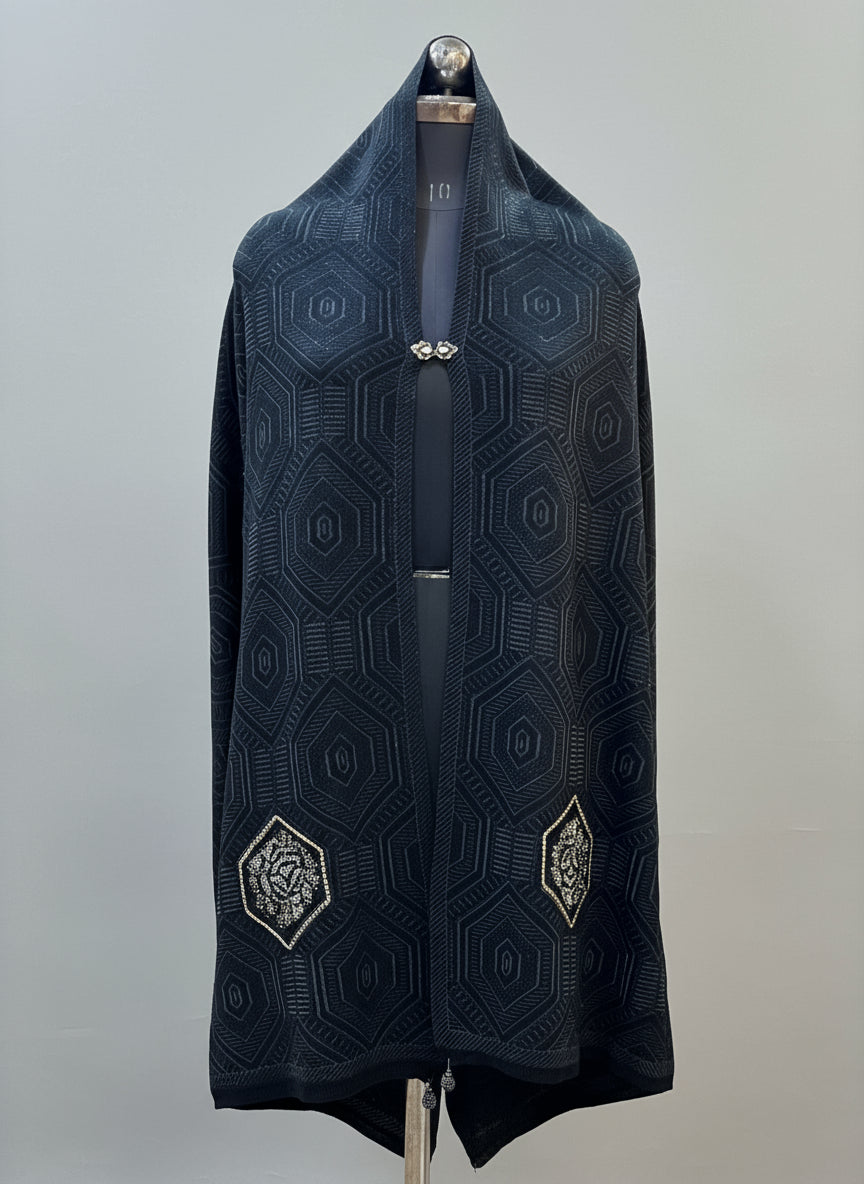 All embroidered ponchu stole