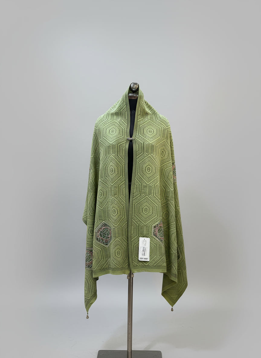 All embroidered ponchu stole