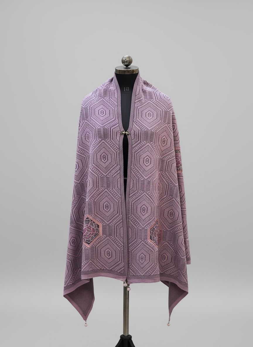 All embroidered ponchu stole