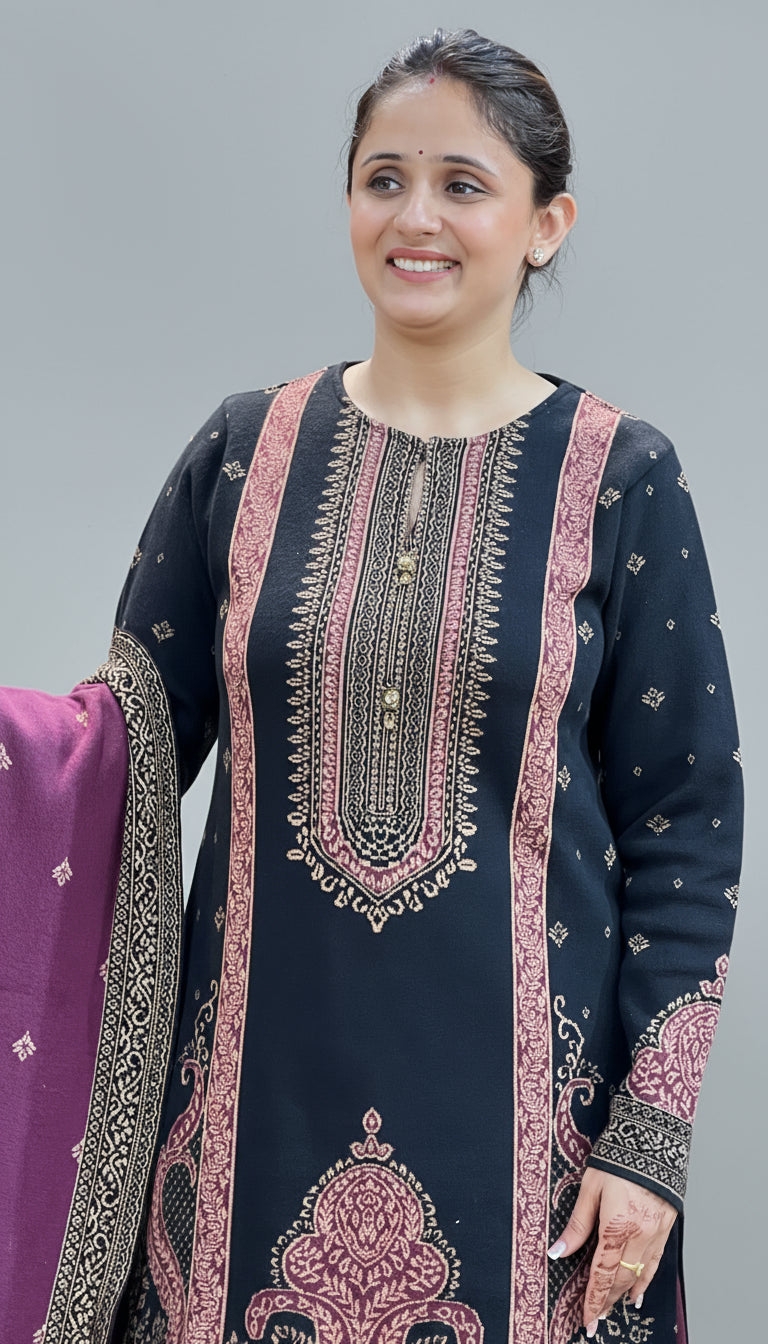 Premium wool sharara suit ( all weaving )