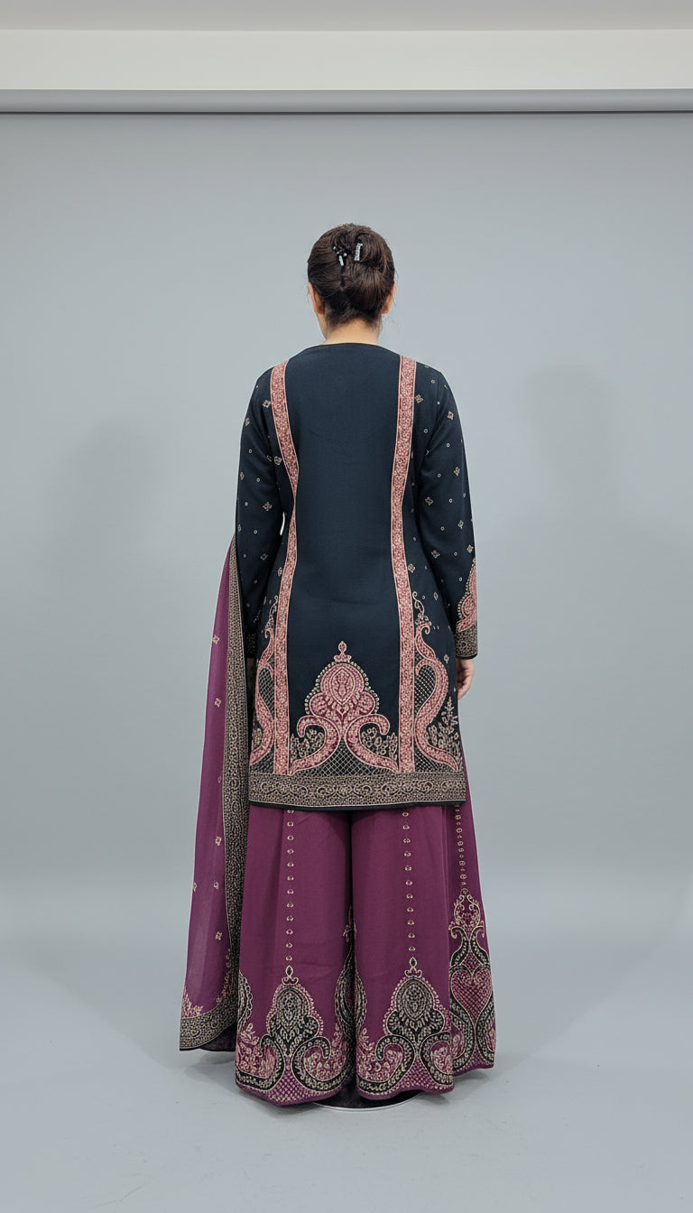 Premium wool sharara suit ( all weaving )