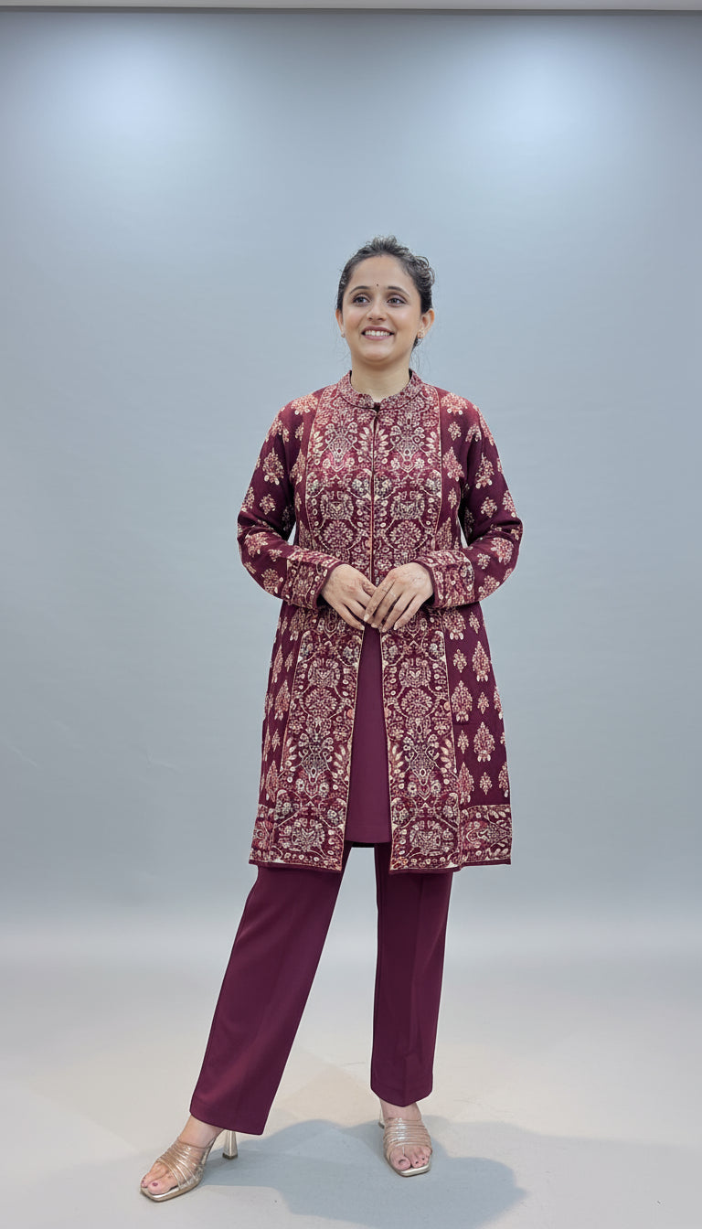 Pure knitted wool shrug set ( all weaving )