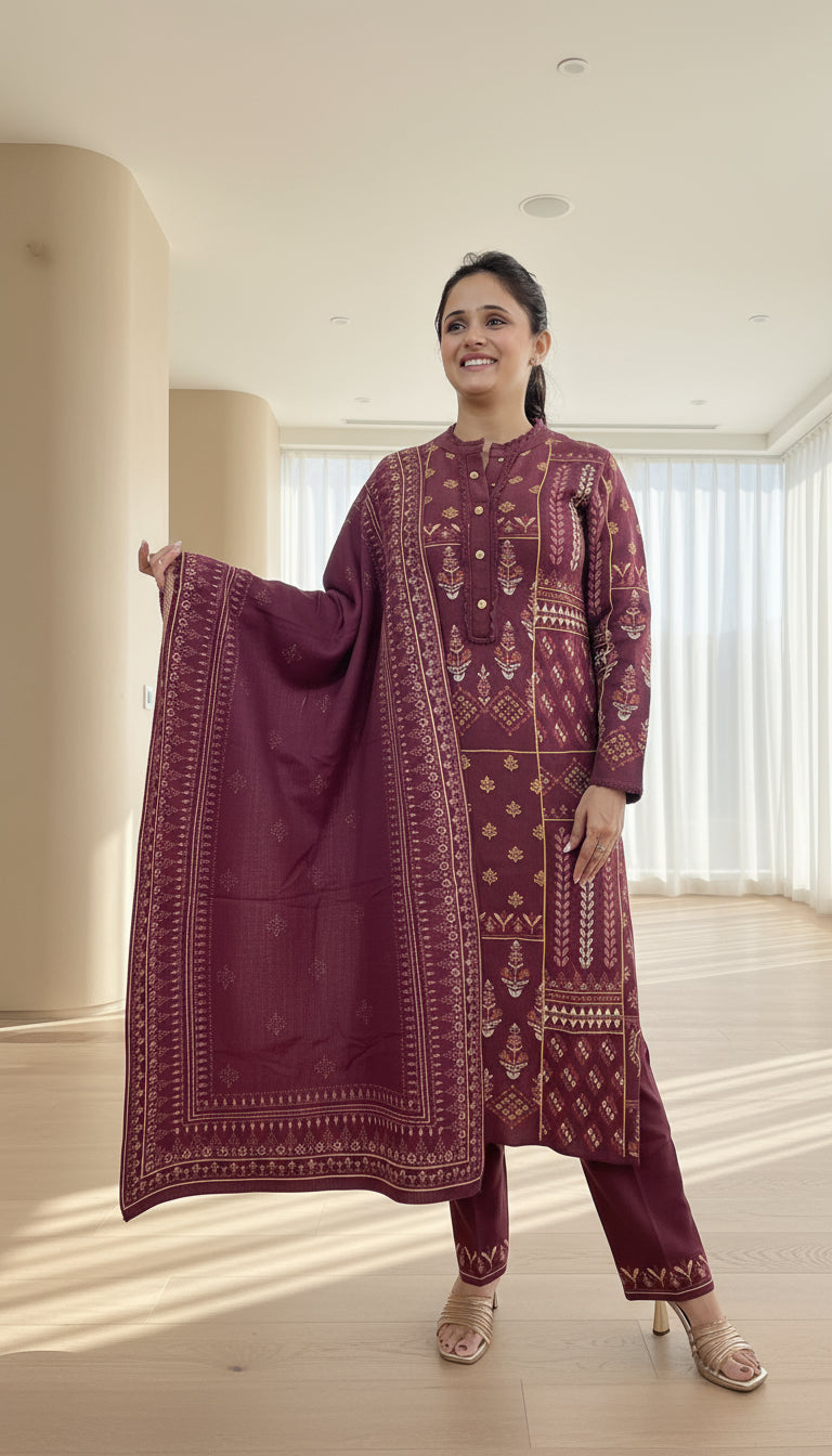 Premium wool knitted suit  (3409)