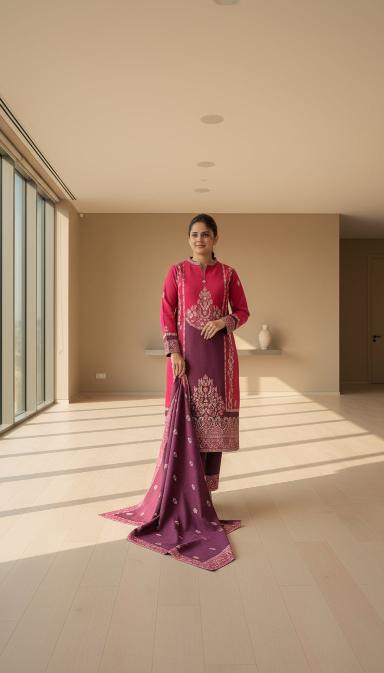 Premium knitted wool suit (251301)