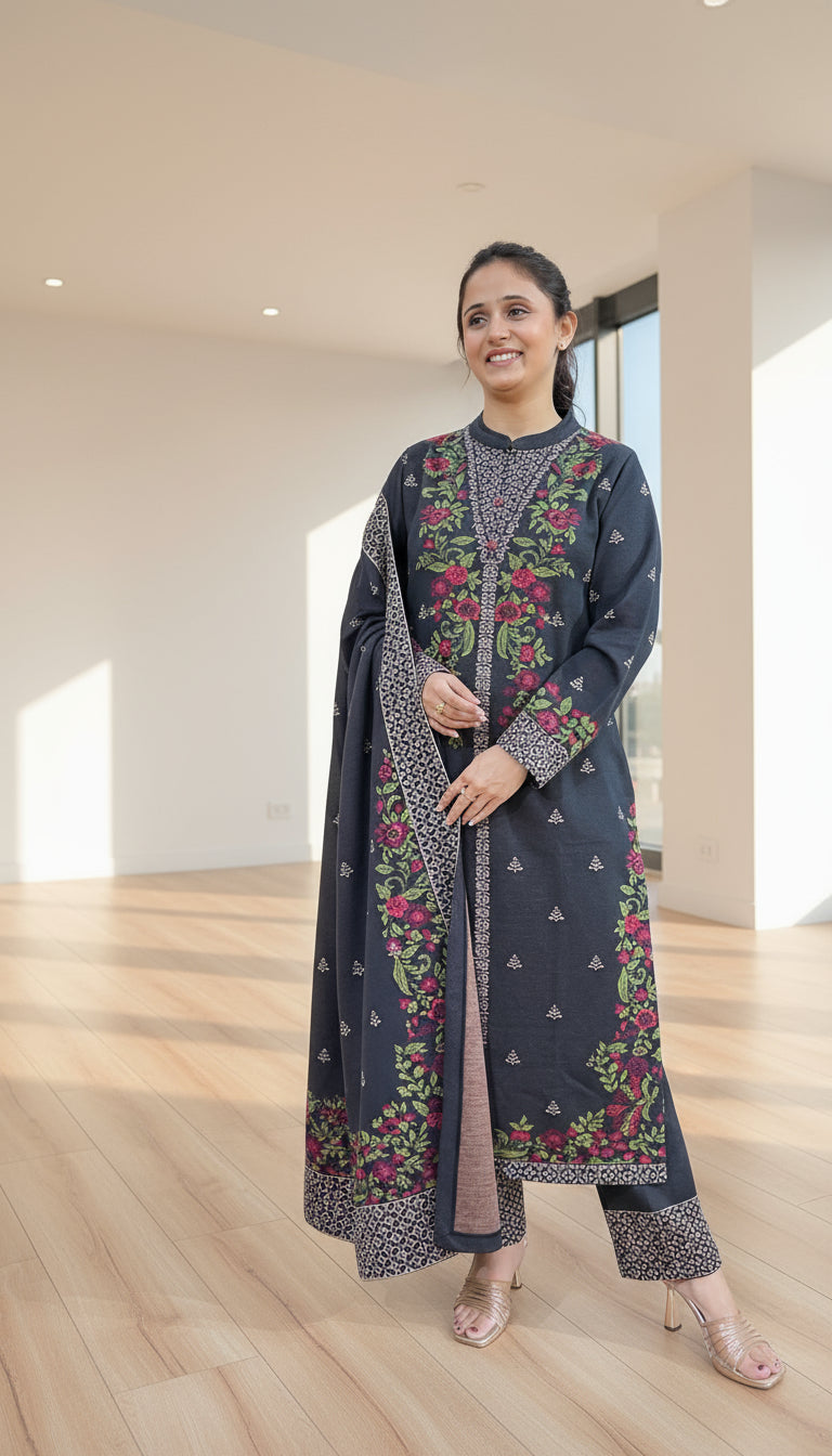 Premium knitted woolen suit