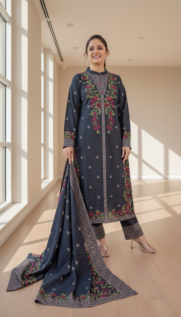 Premium knitted woolen suit