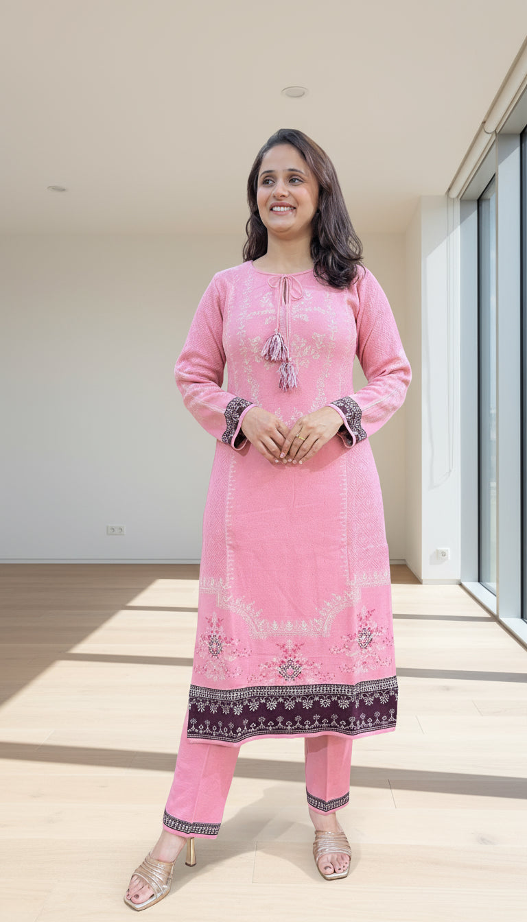 Premium knitted wool 2 piece set