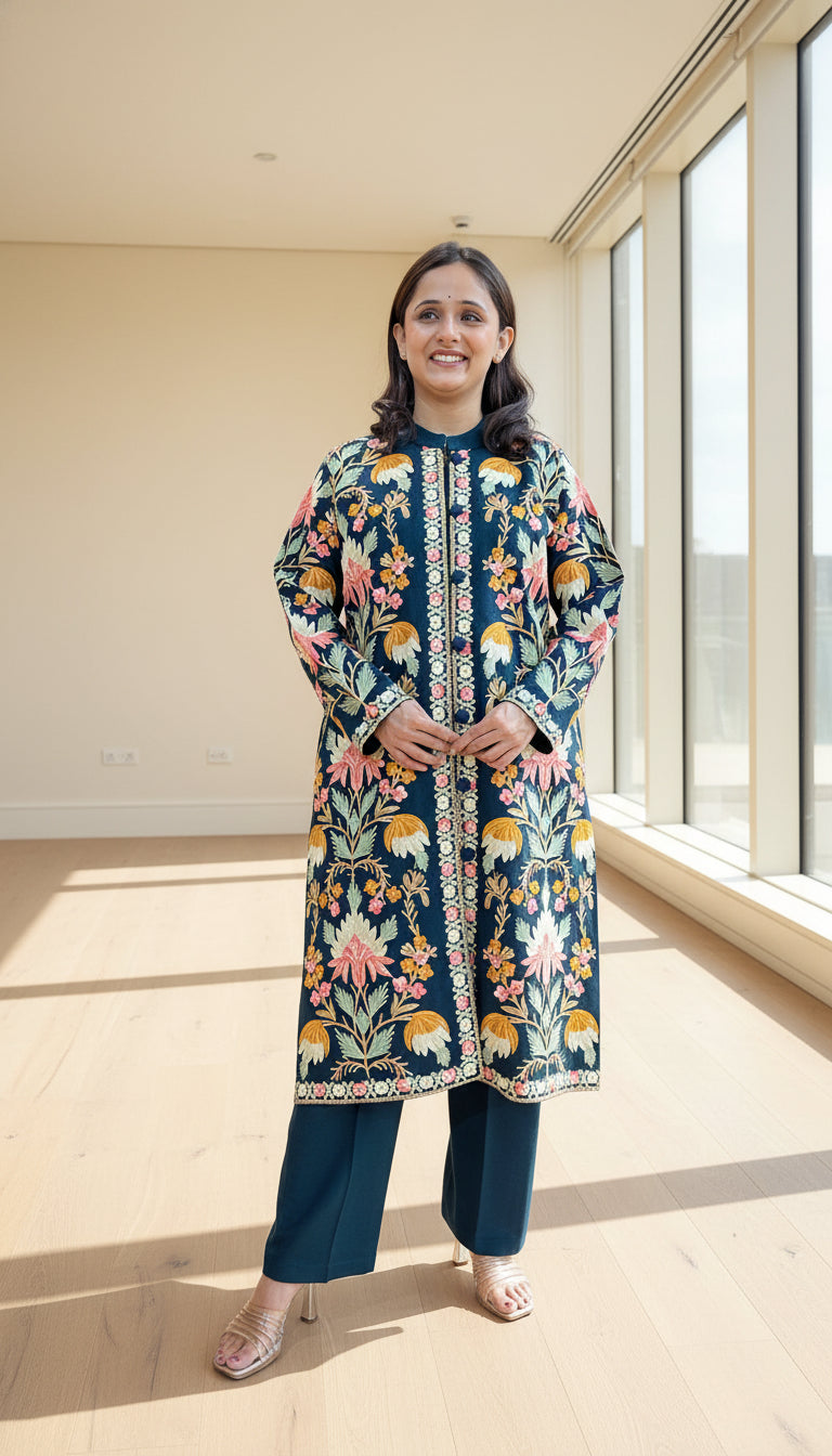 Premium daffodil wool 3 piece shrug set