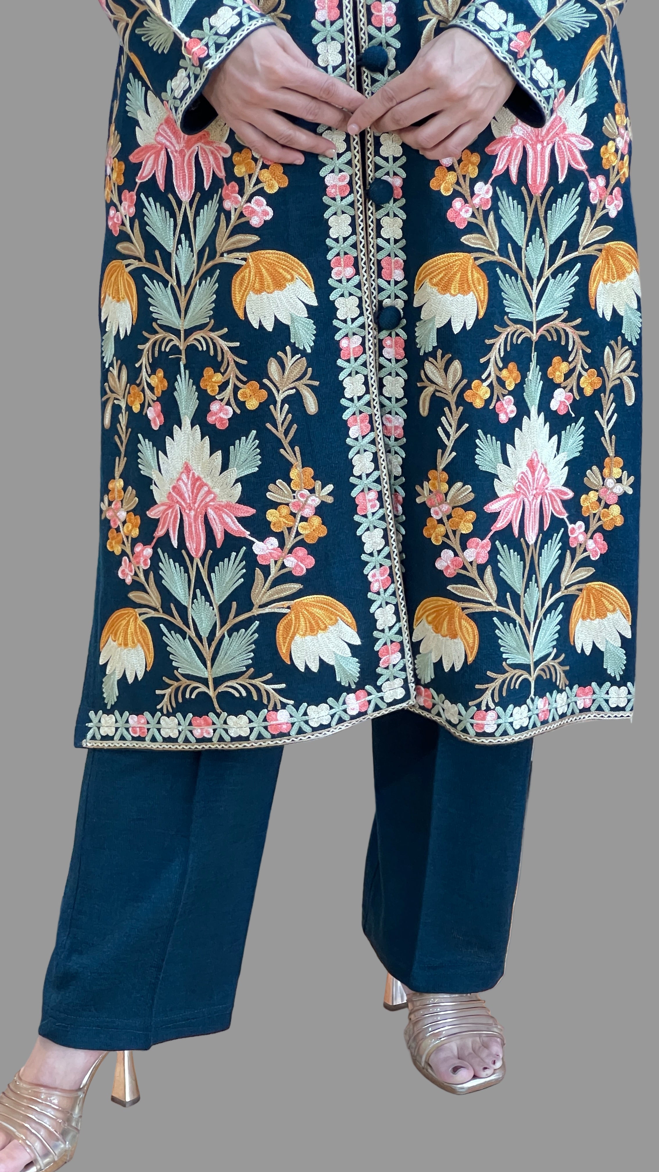 Premium daffodil wool 3 piece shrug set