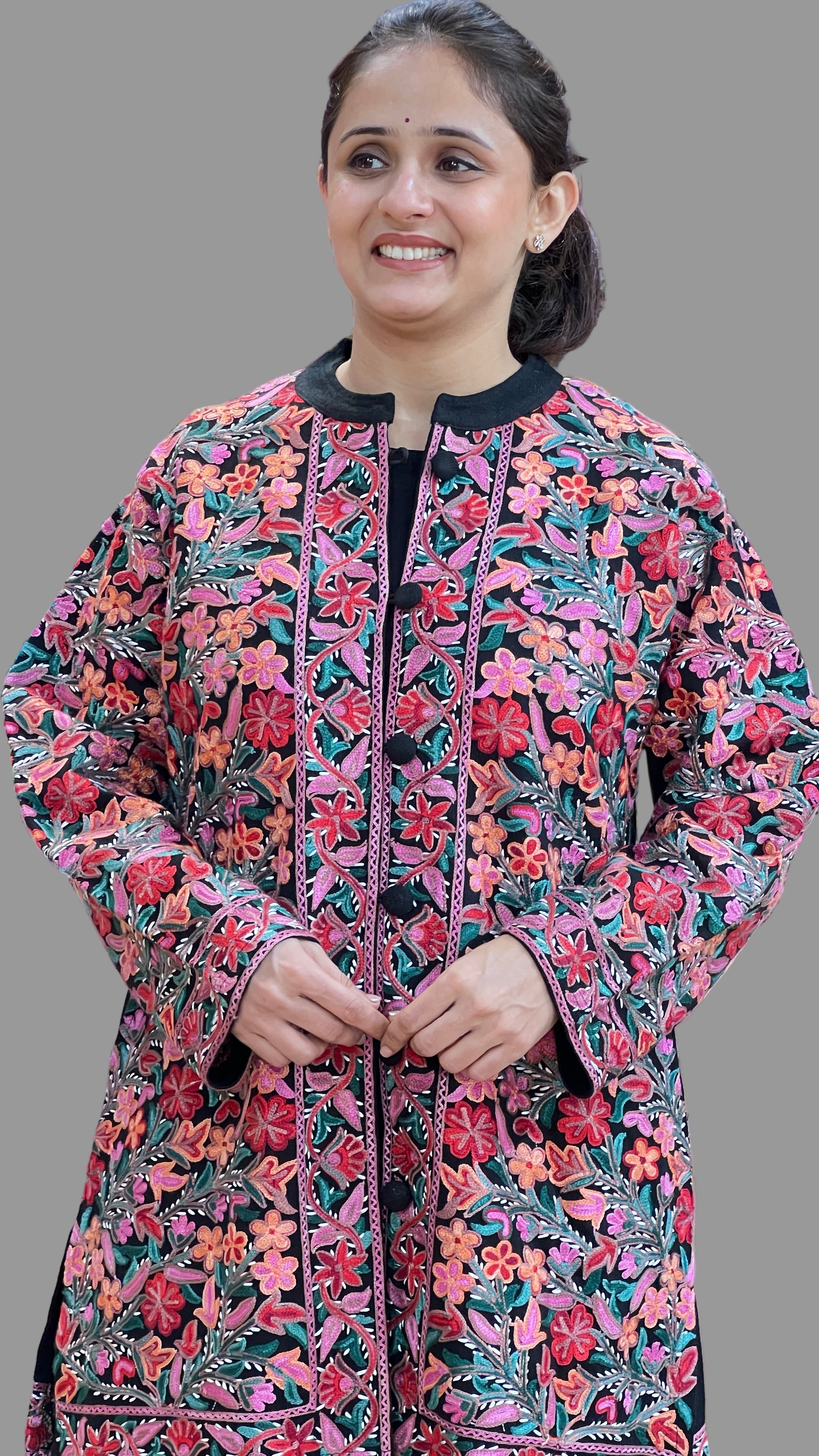 Premium daffodil embroidered 3 piece set (short)