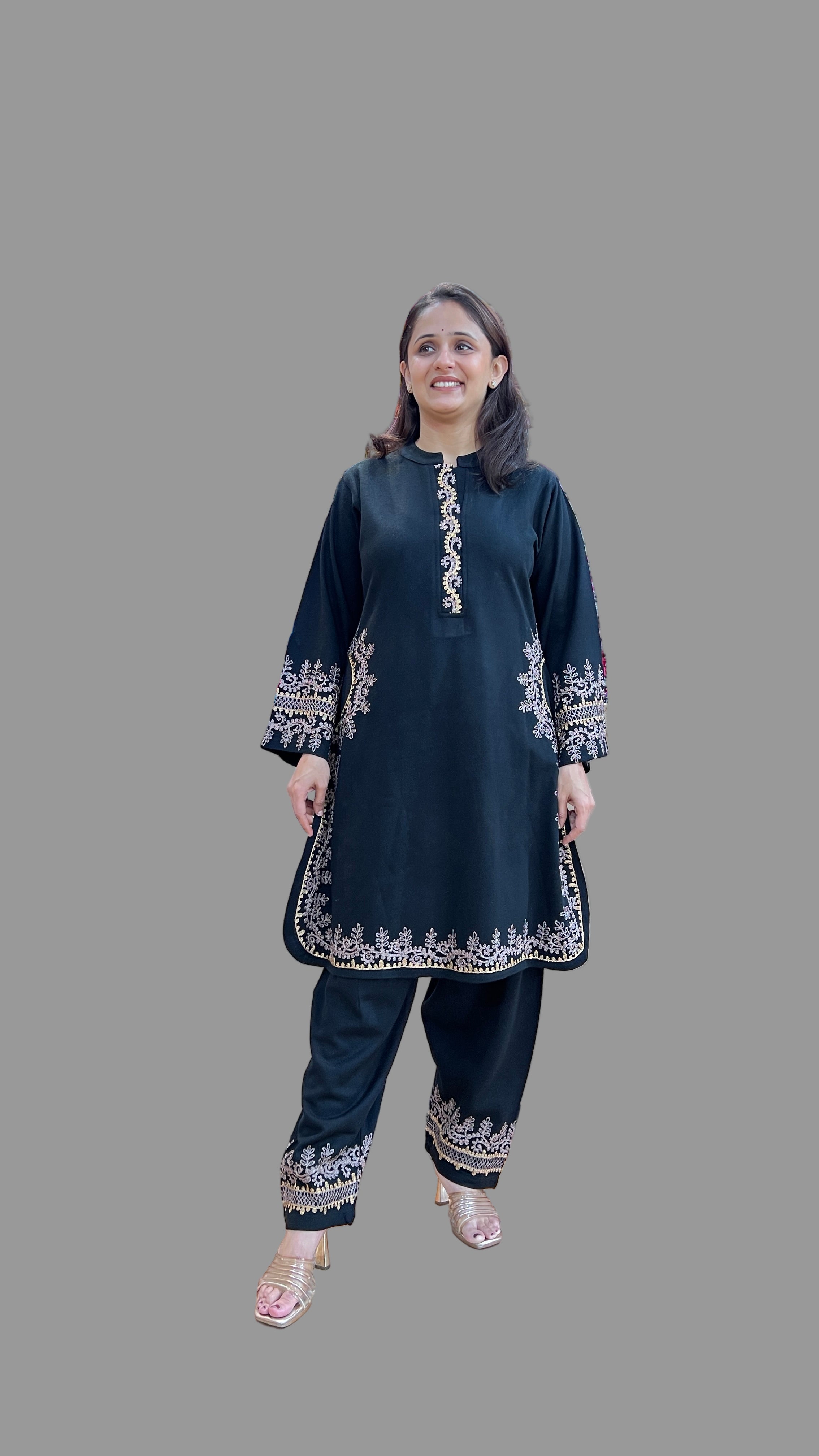 Premium daffodil farshi salwar set