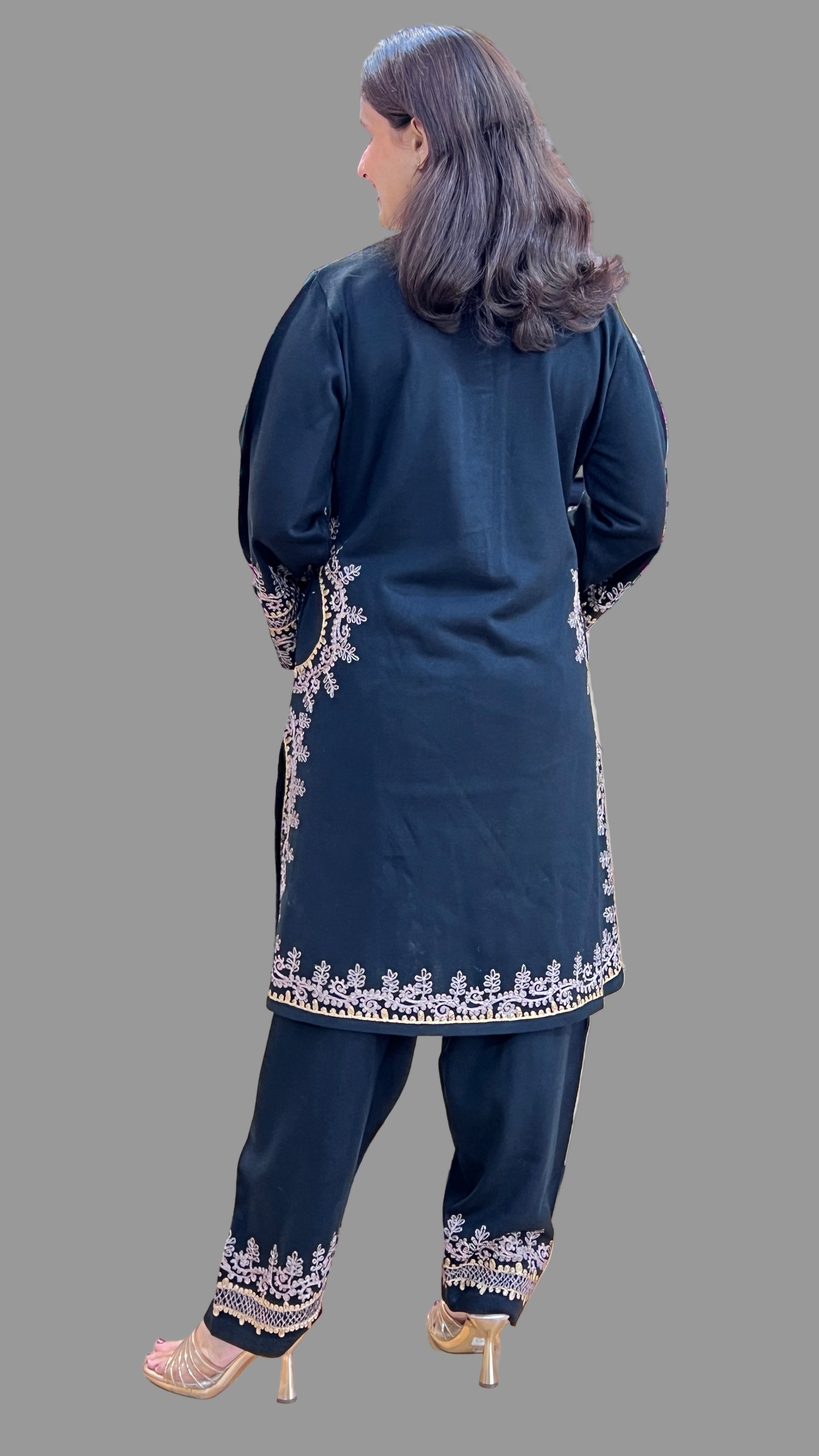 Premium daffodil farshi salwar set