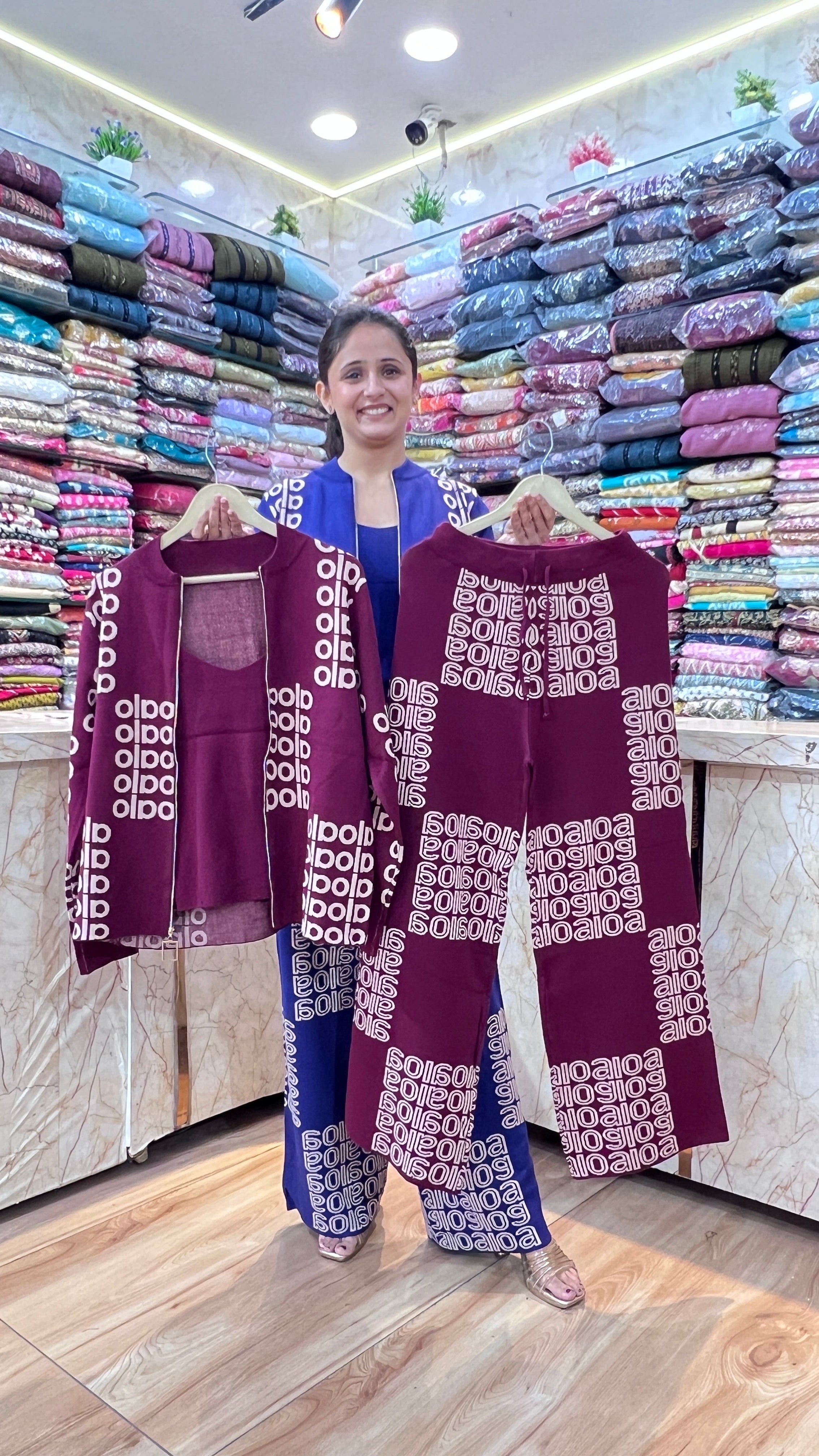 Woolen 3 piece cord set