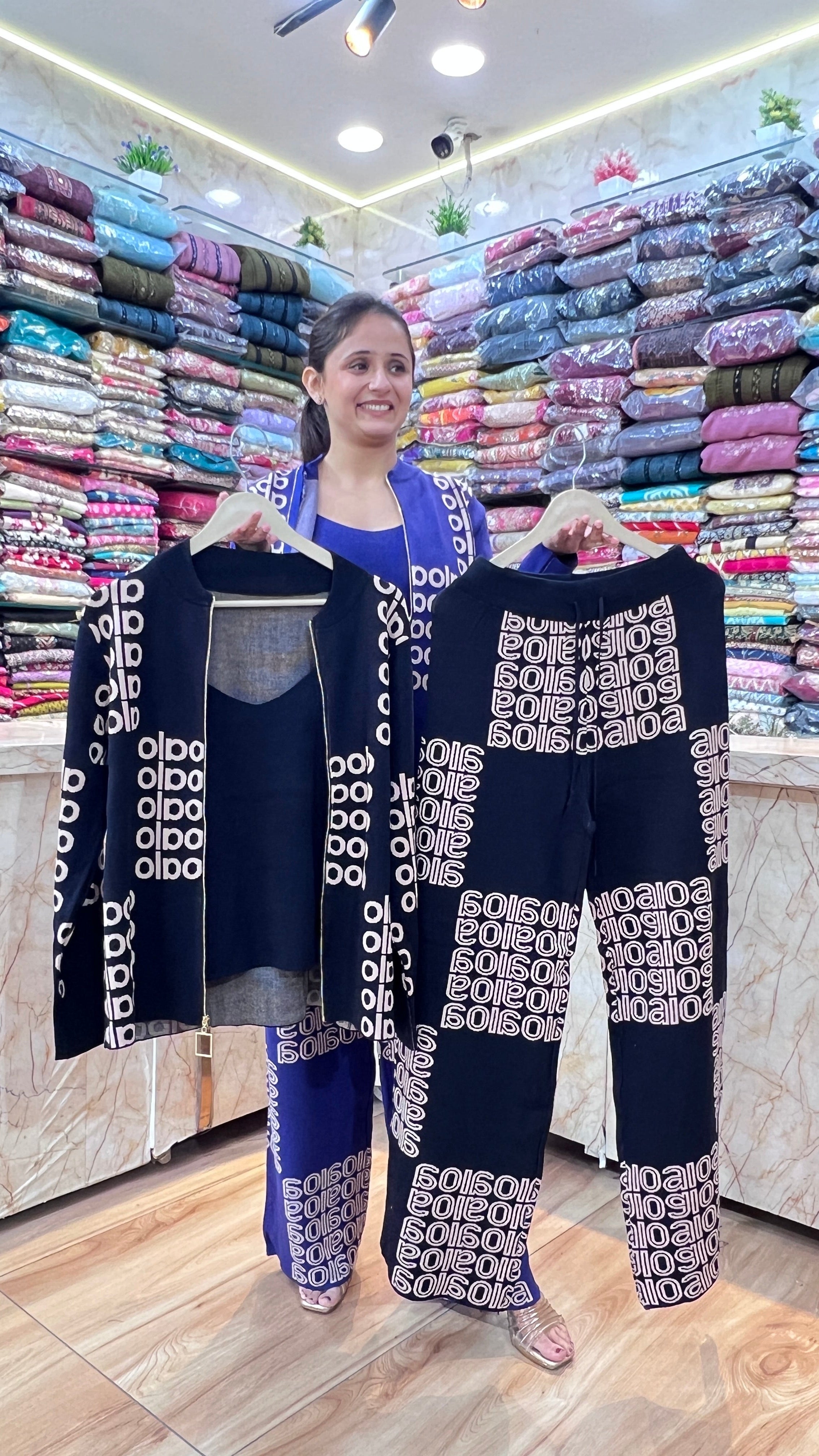 Woolen 3 piece cord set