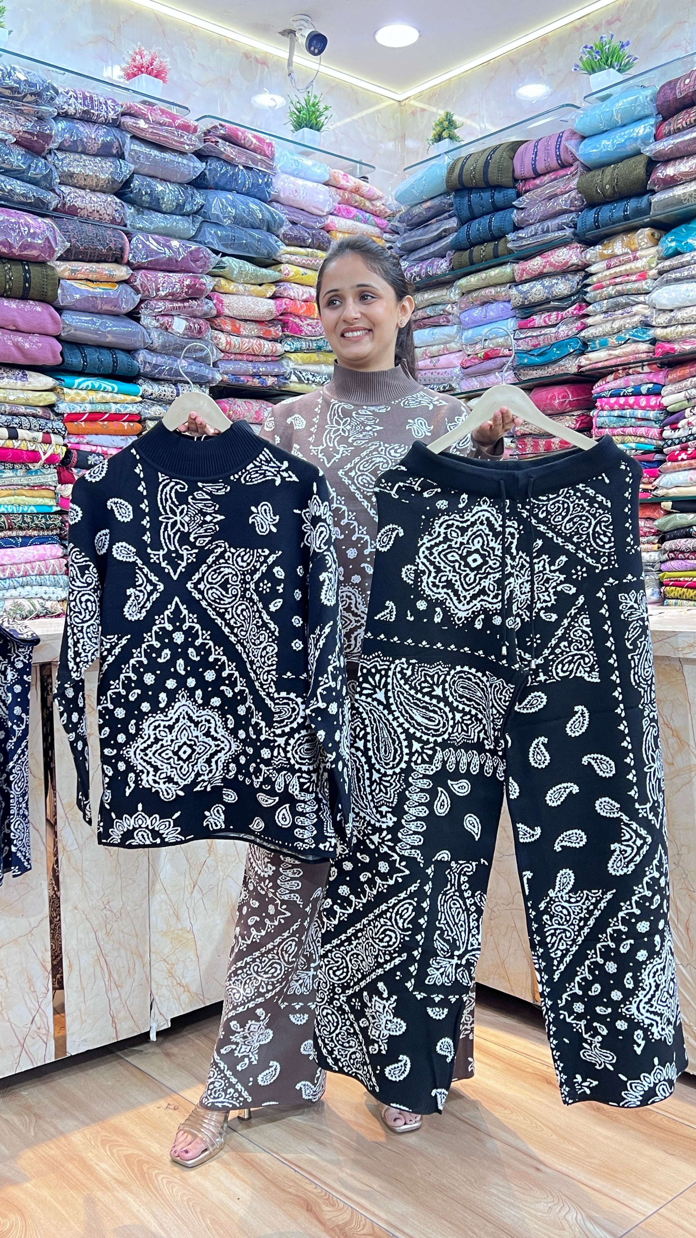 Imported wool cord set