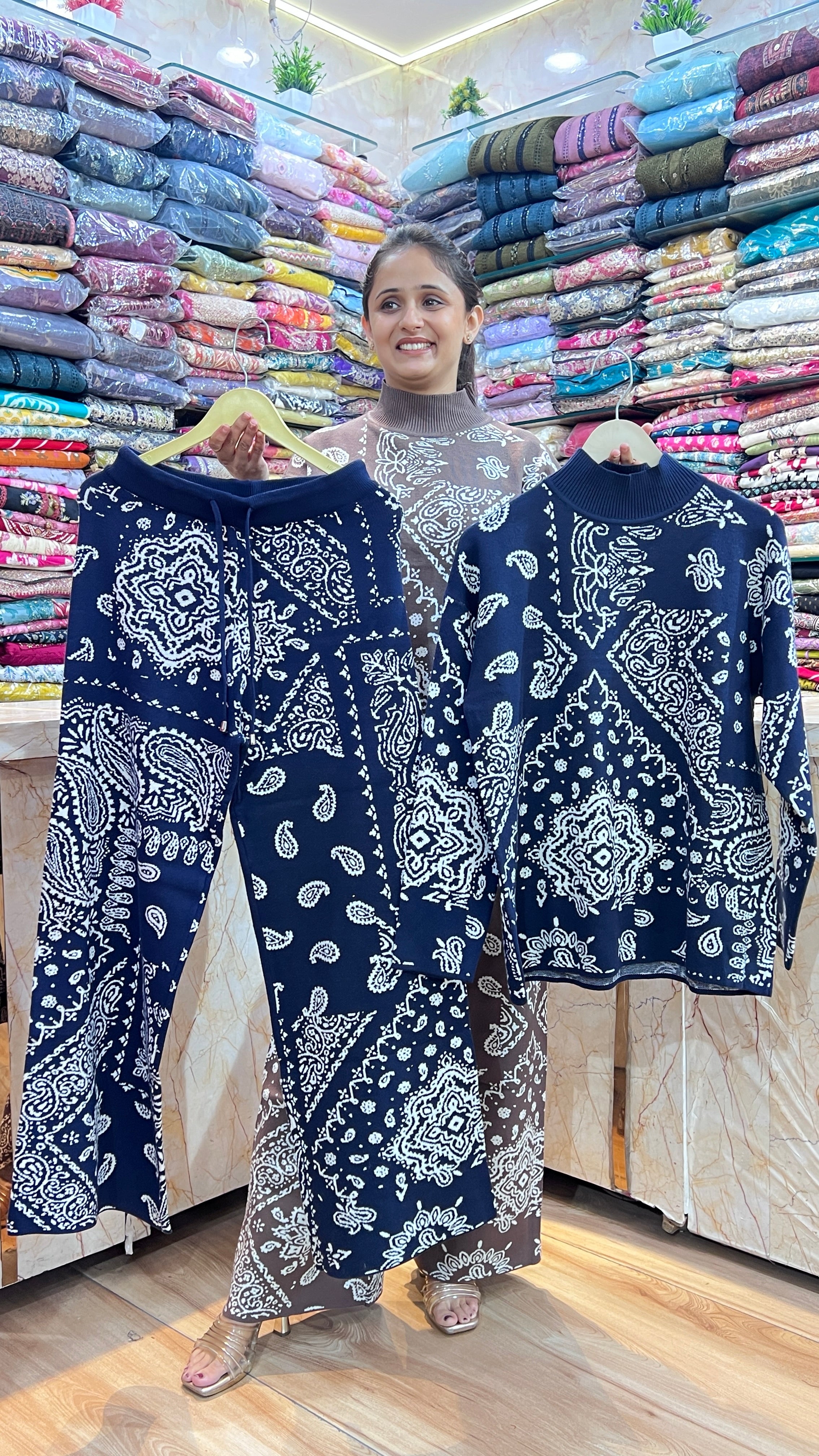 Imported wool cord set