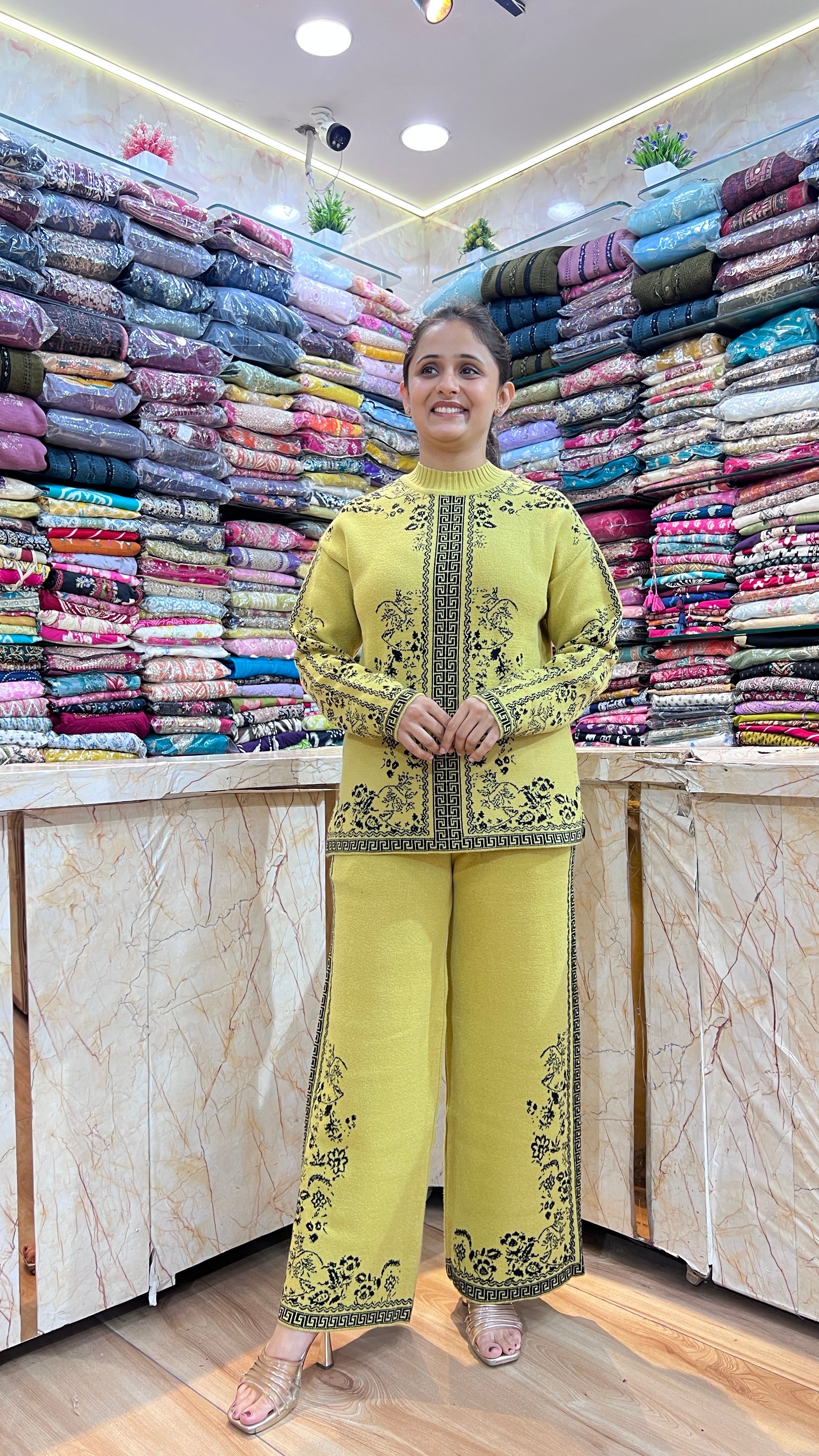 Designer soft wool cord set