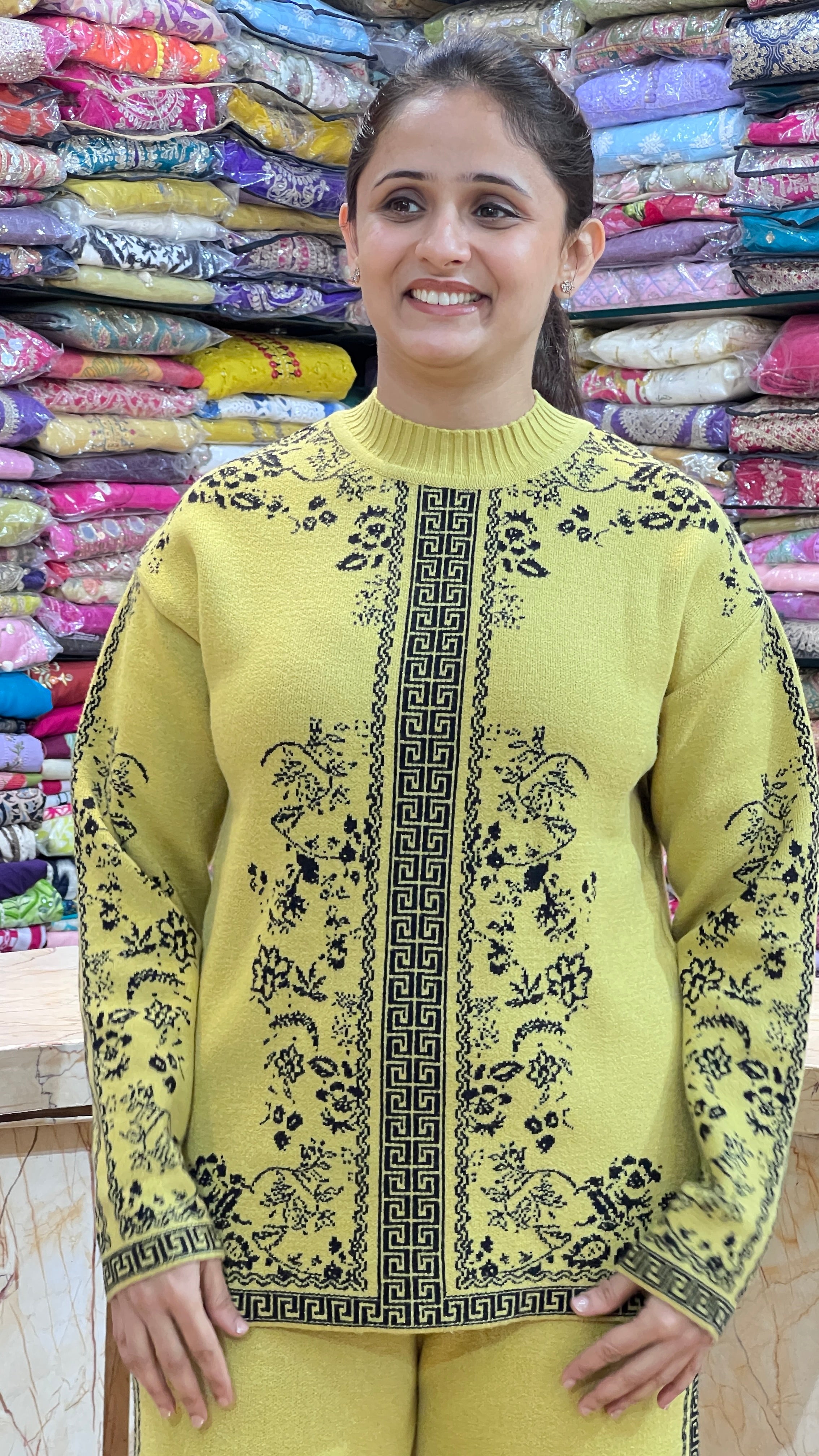 Designer soft wool cord set