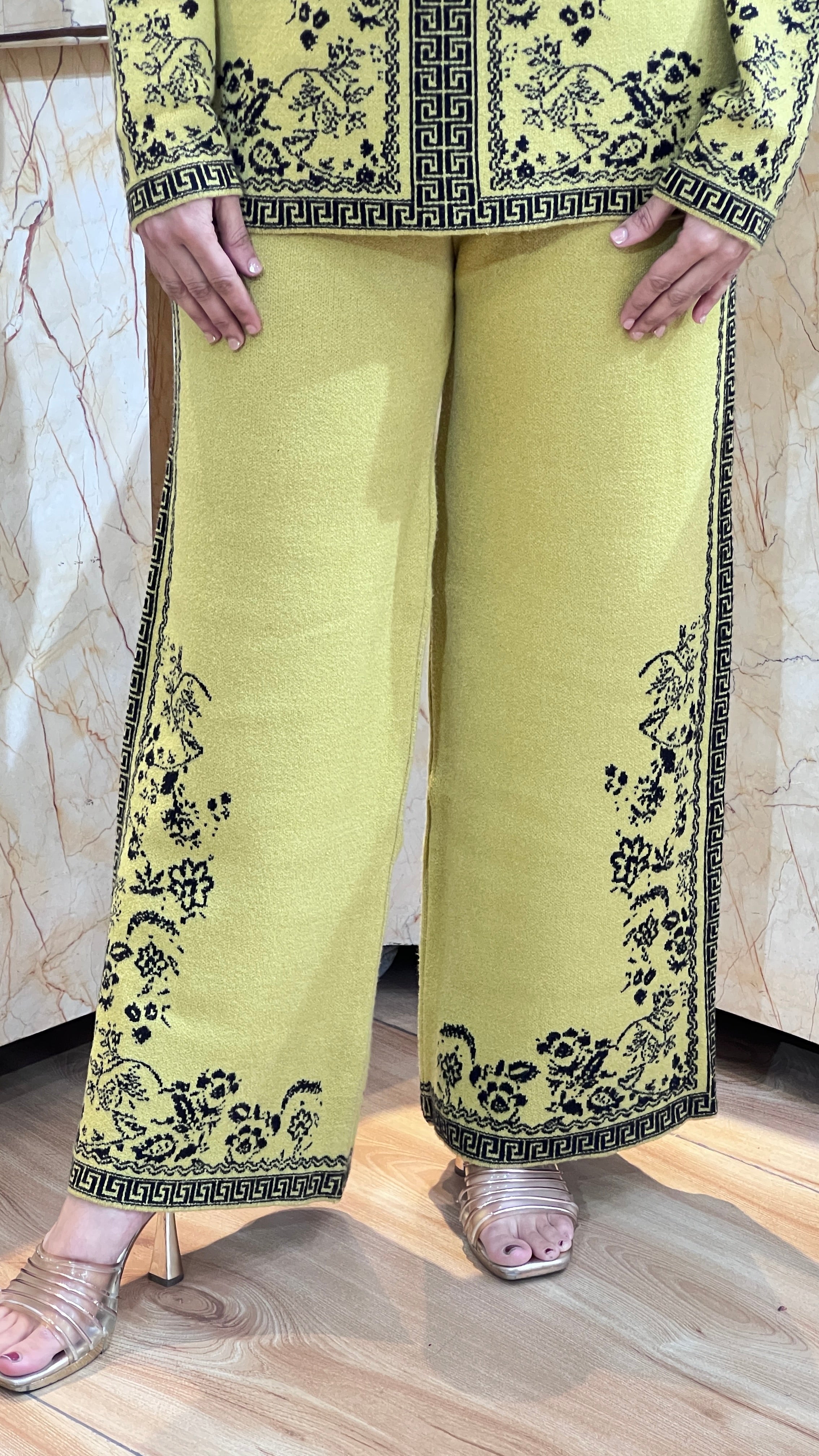 Designer soft wool cord set