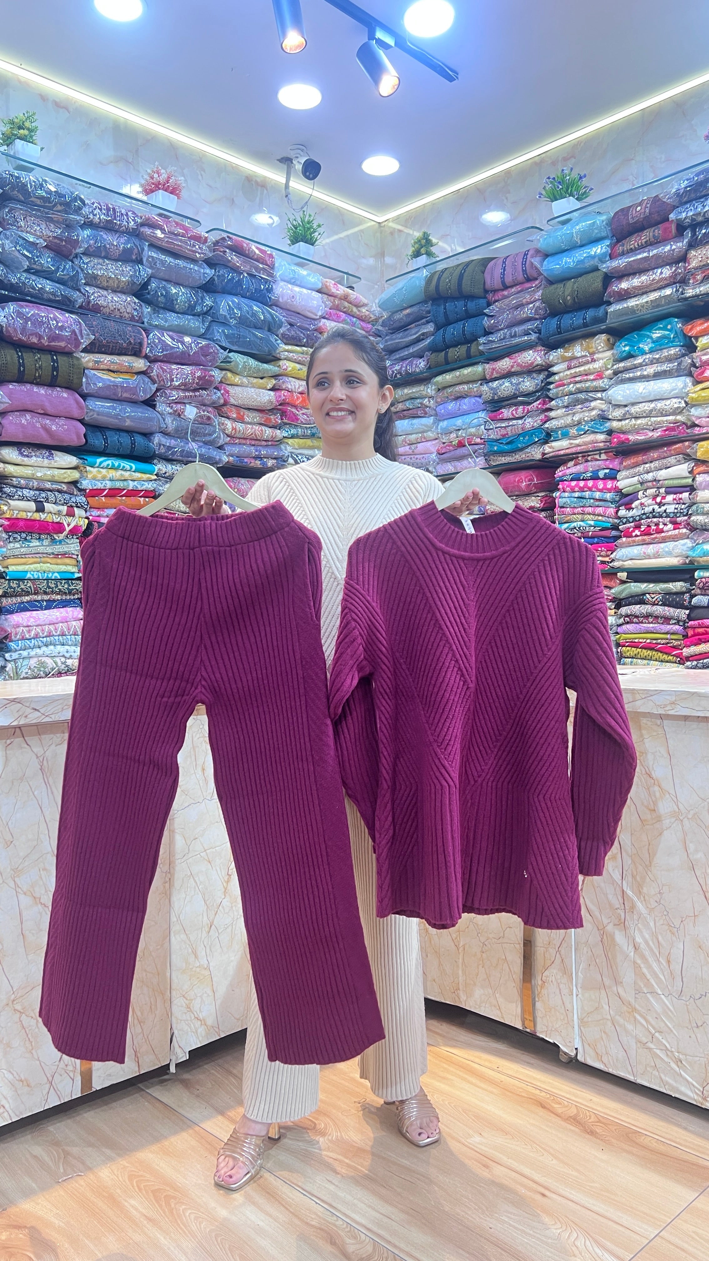 Woolen cord set 2 piece