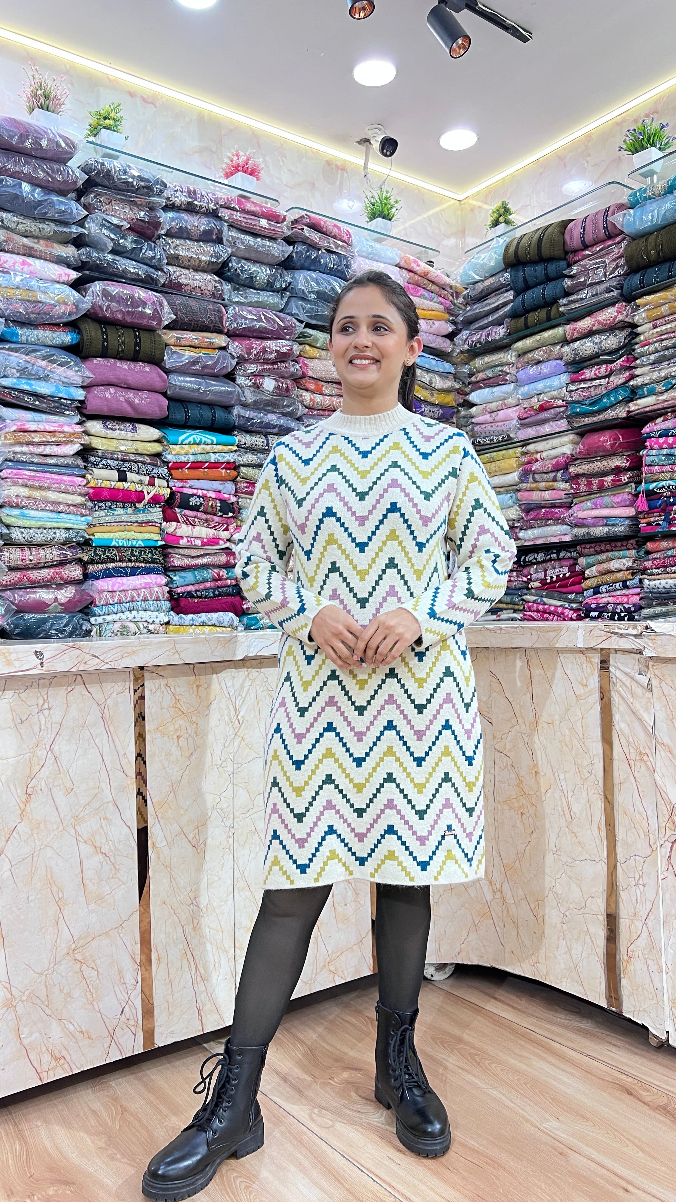 Woolen dress ( only tunic )7001