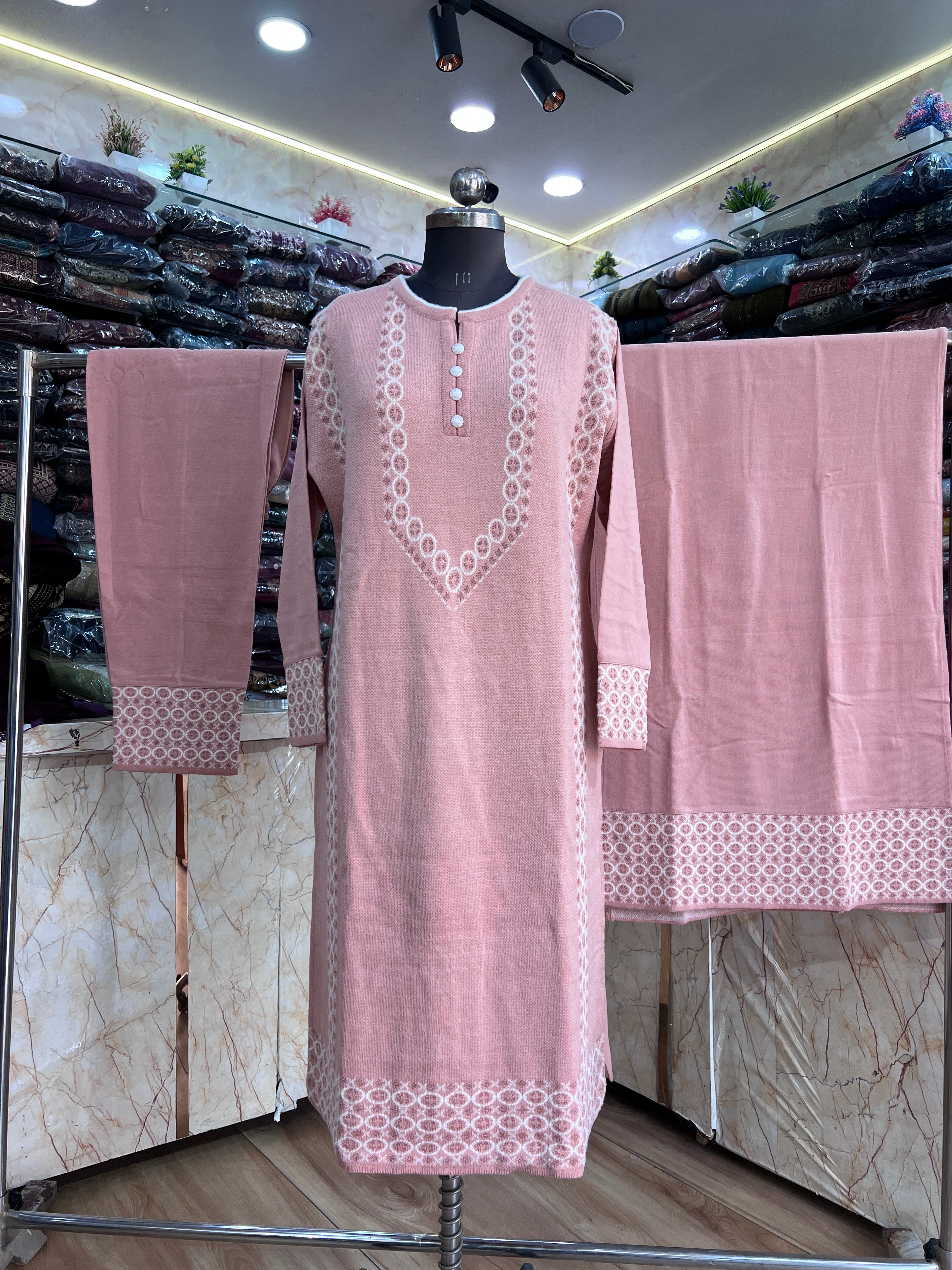 Knitted wool plus size suit(miss 567)