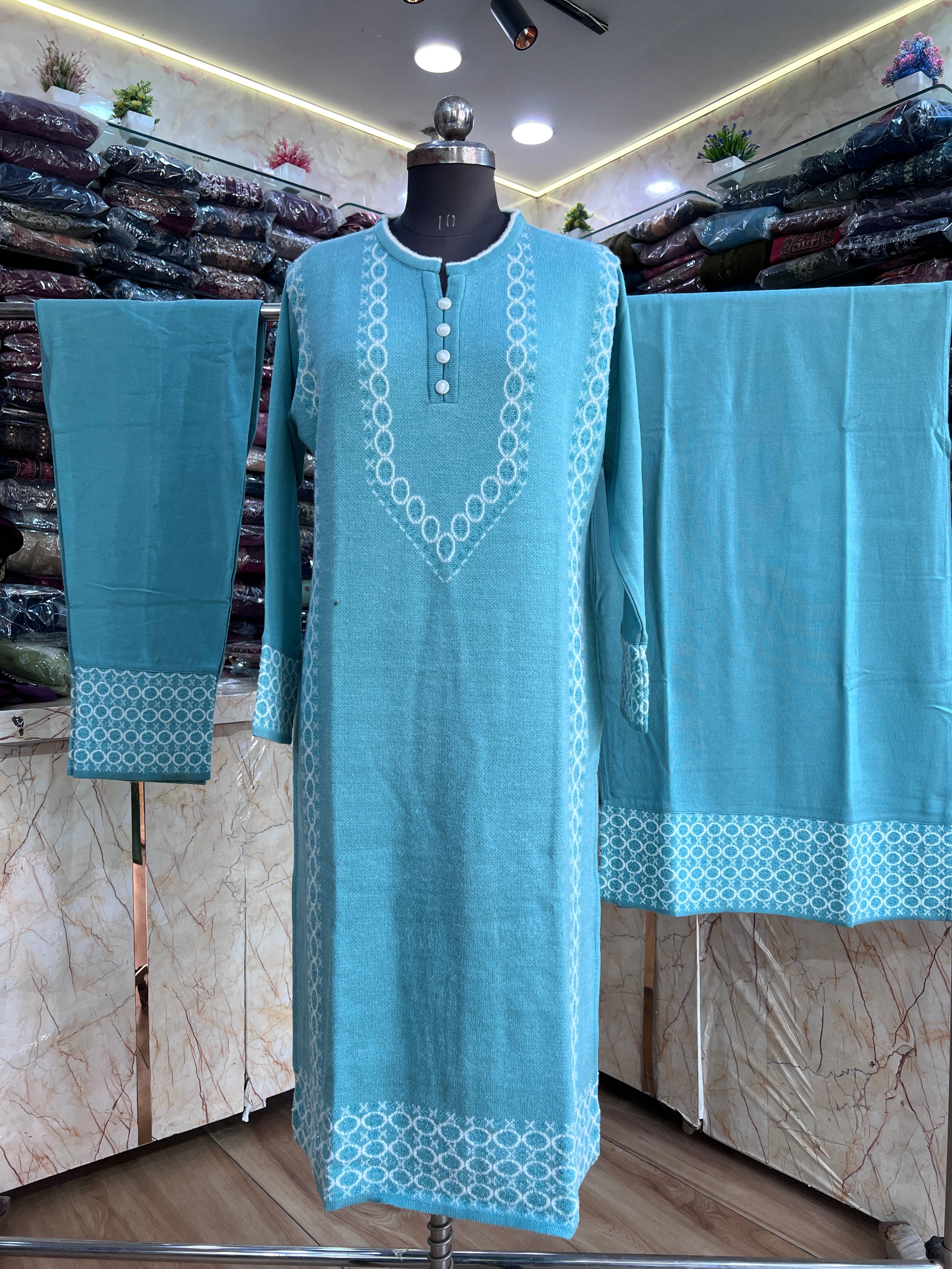 Knitted wool plus size suit(miss 567)