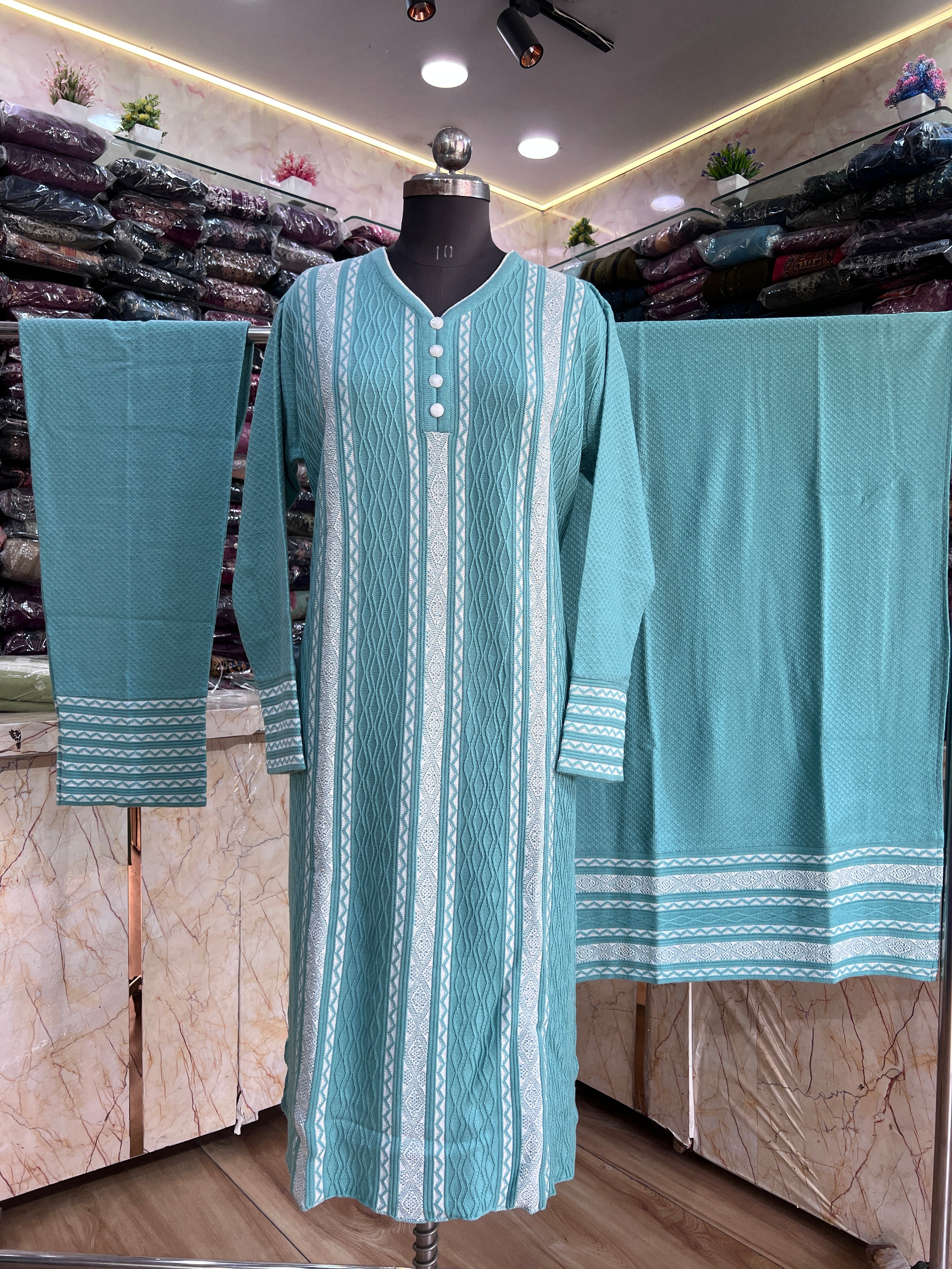 Knitted wool plus size suit(miss 1267)