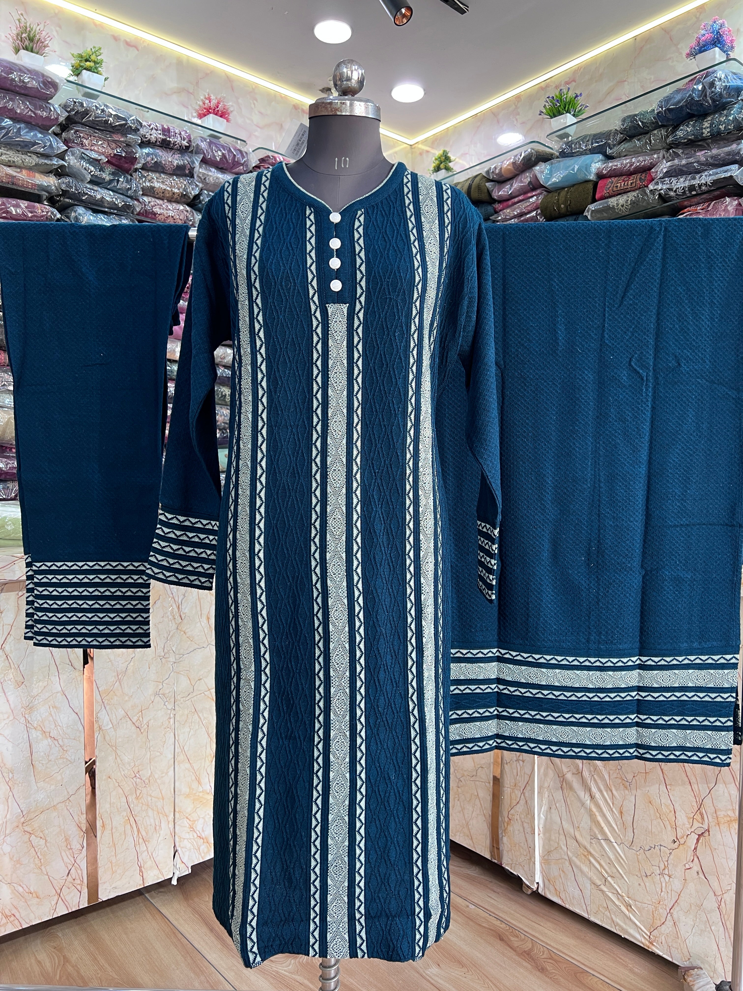 Knitted wool plus size suit(miss 1267)