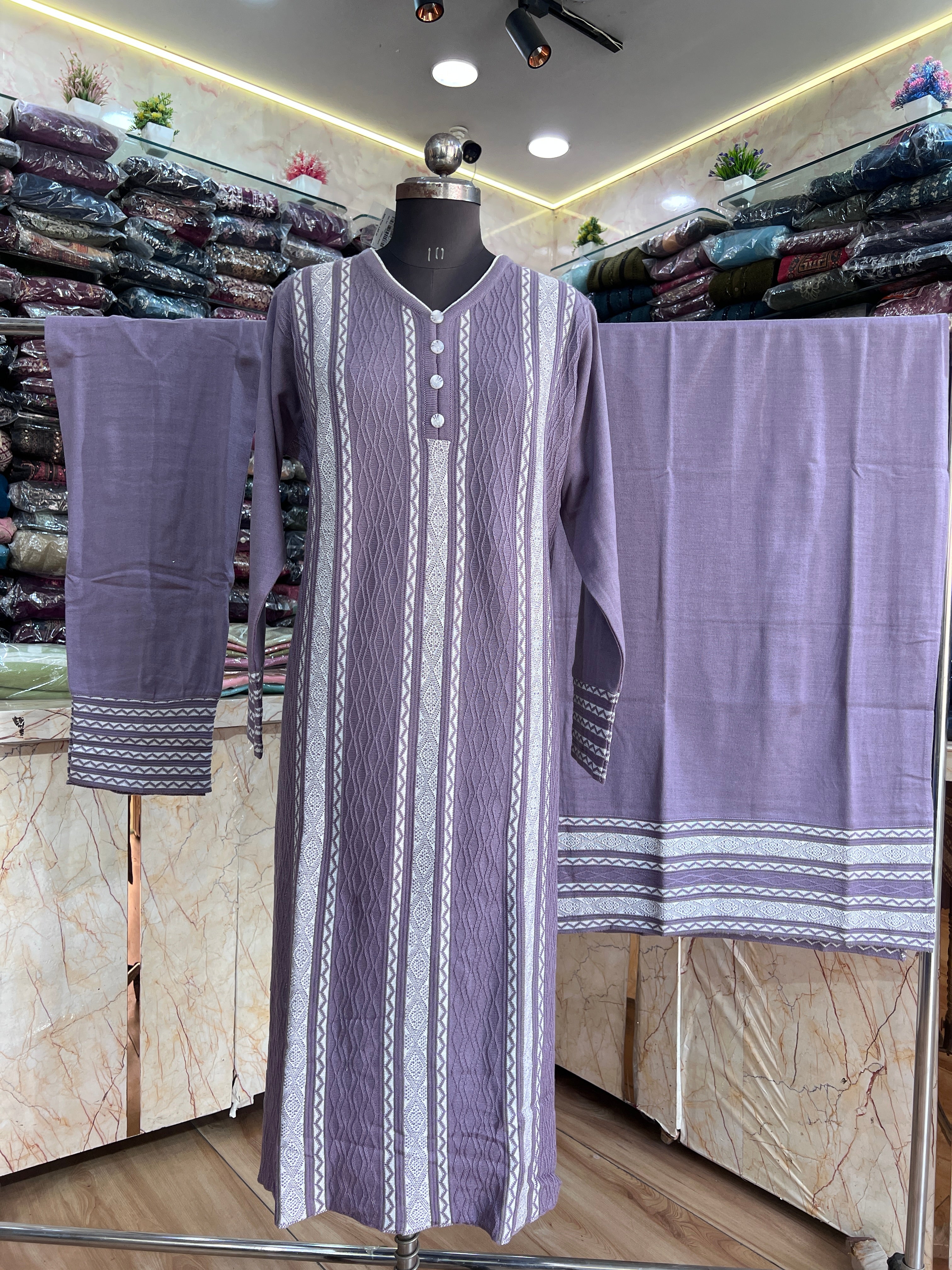 Knitted wool plus size suit(miss 1267)