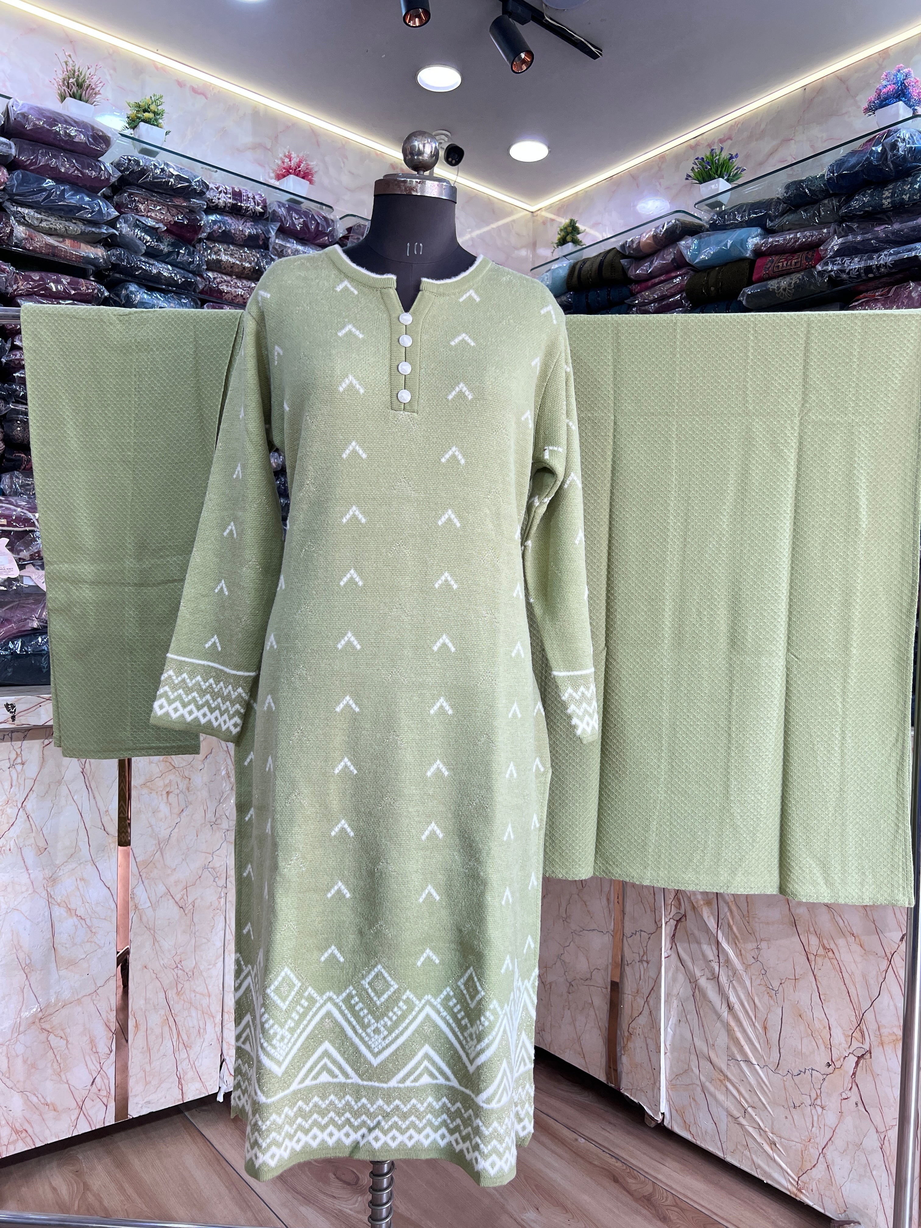 Knitted wool plus size suit(1167)