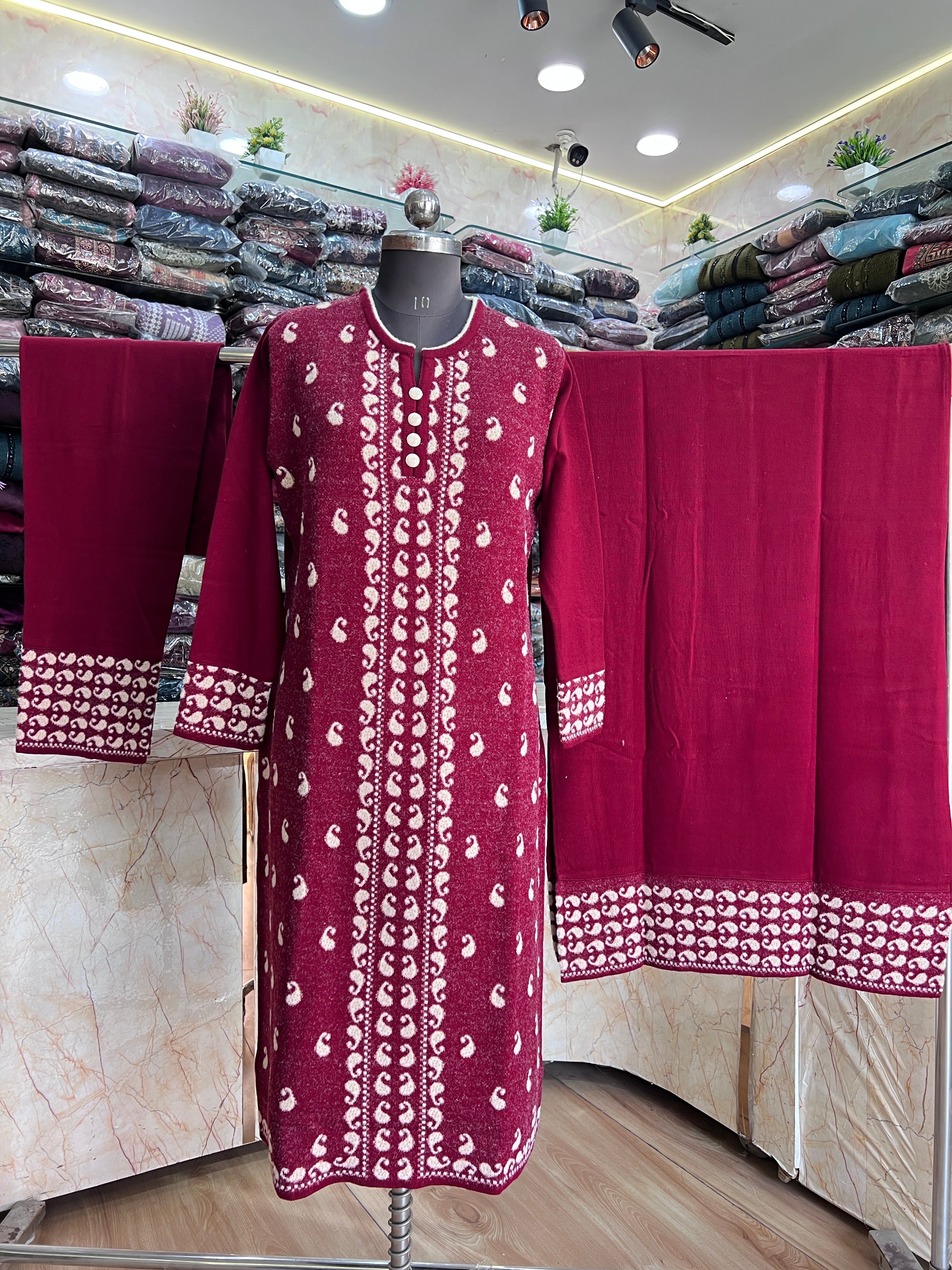 Knitted wool plus size suit(miss 567)