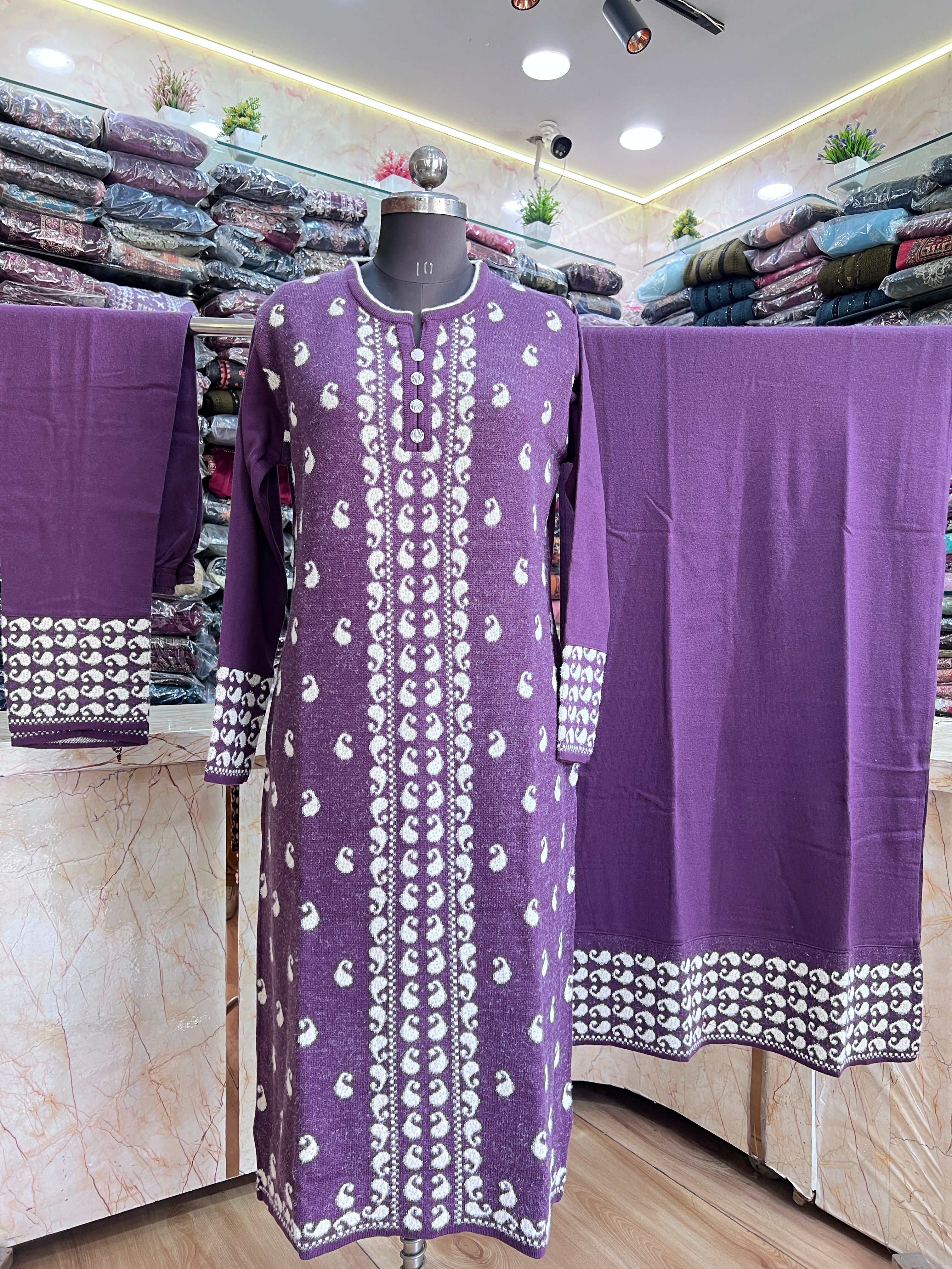 Knitted wool plus size suit(miss 567)