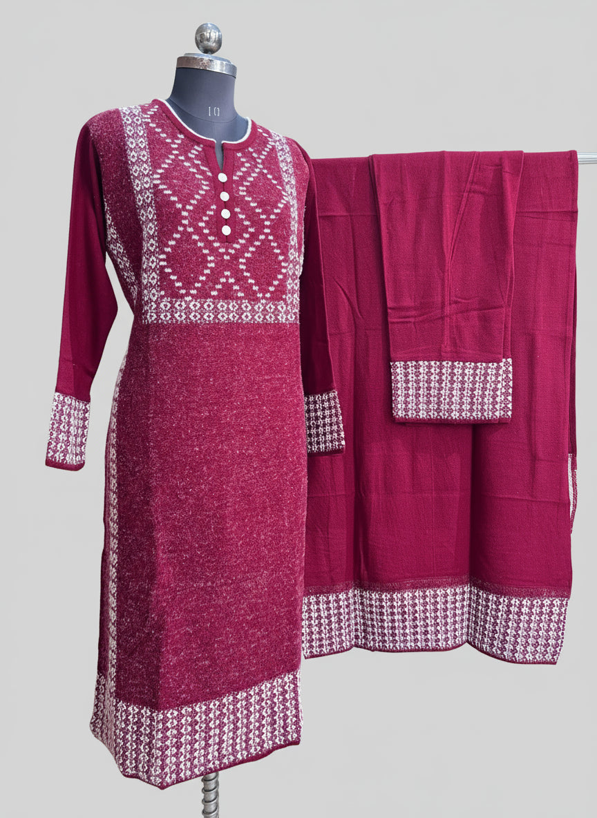 Knitted wool plus size suit (miss 5567)