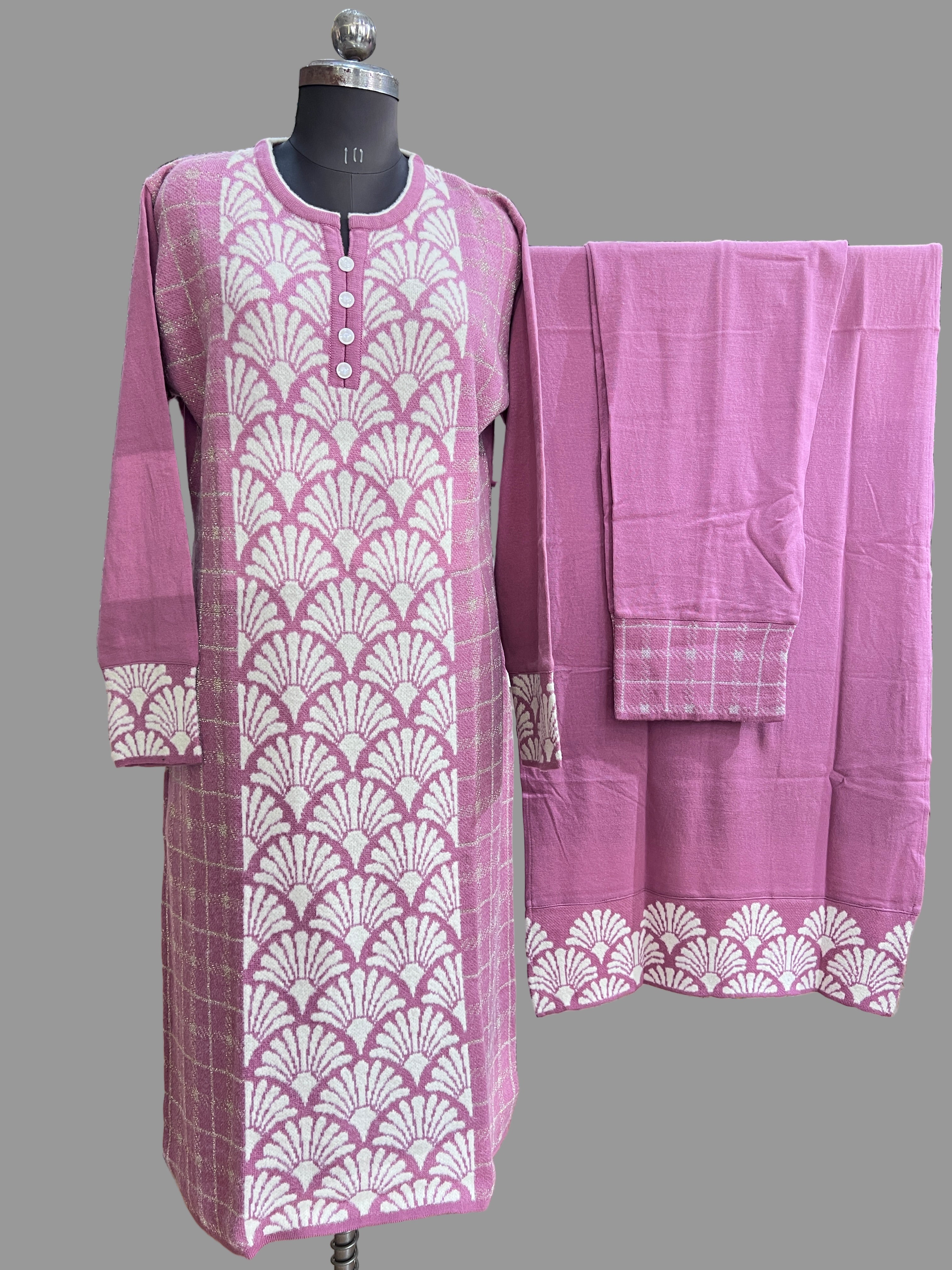 Knitted wool plus size suit (miss 1111167)