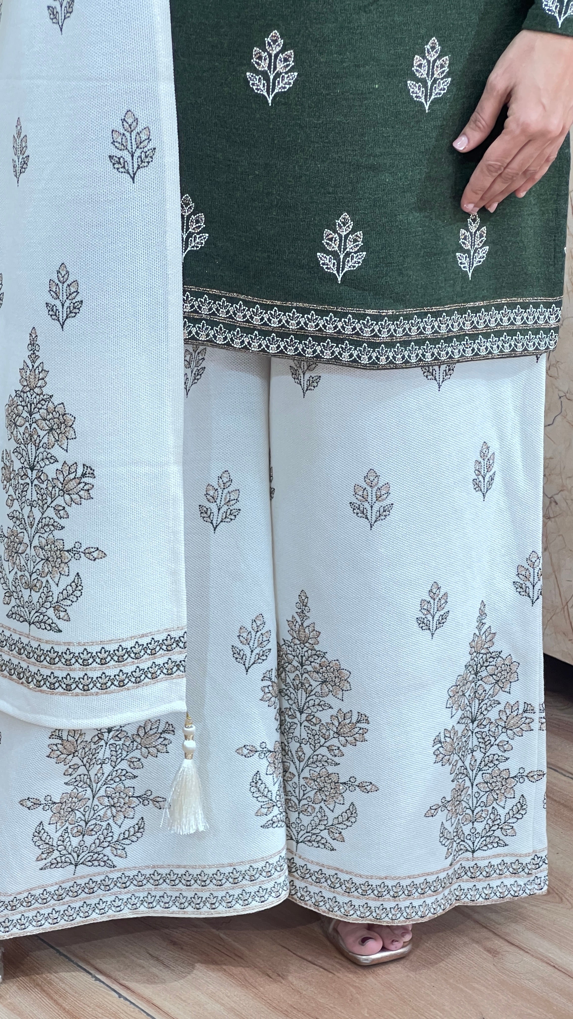 Daffodil wool sharara suit