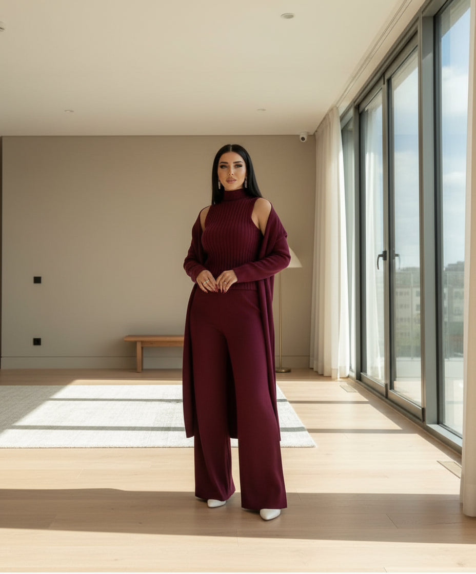 Imported wool 3 piece cord set