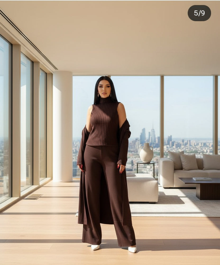 Imported wool 3 piece cord set