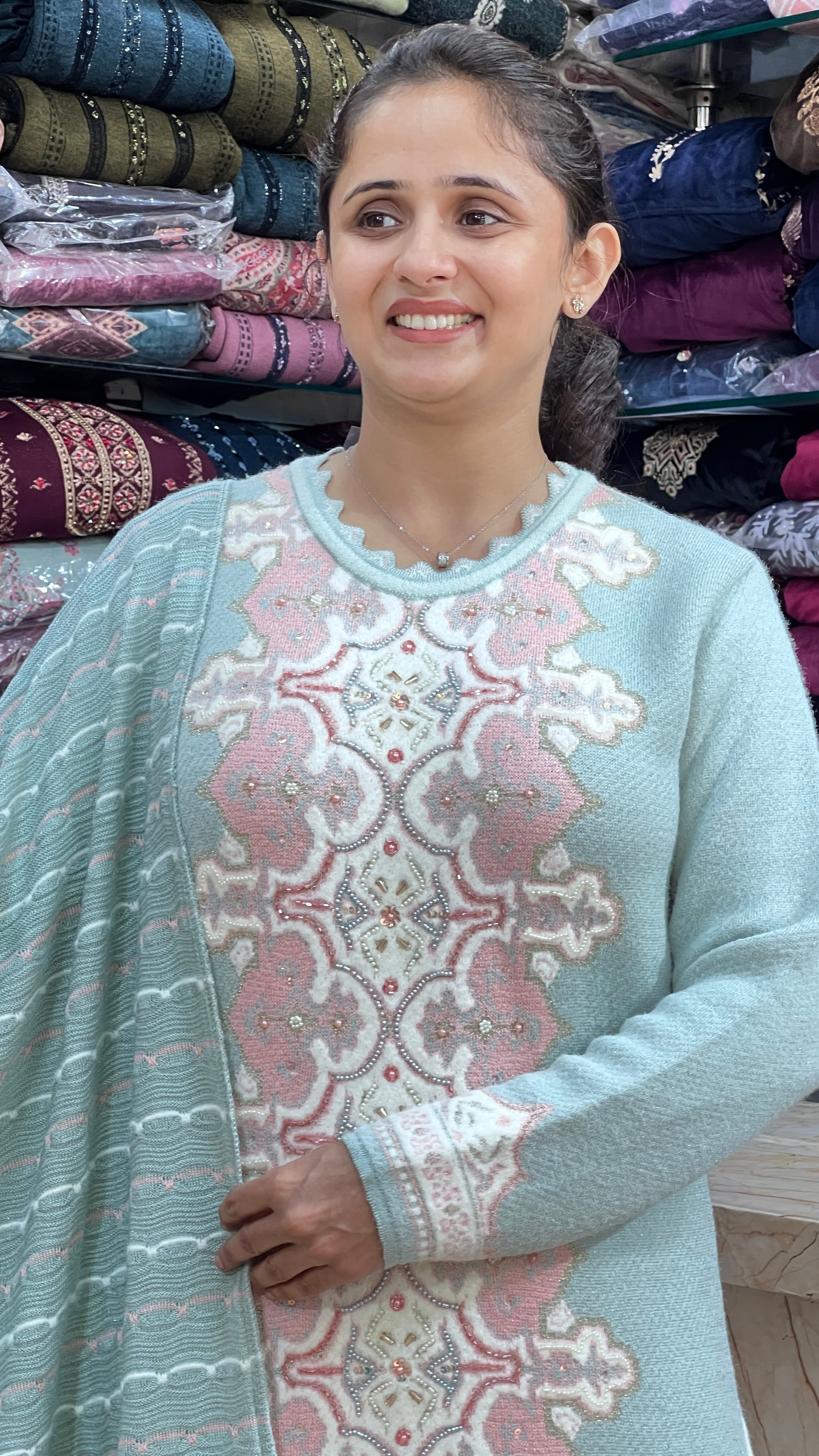 Heavy knitted wool pakistani suit