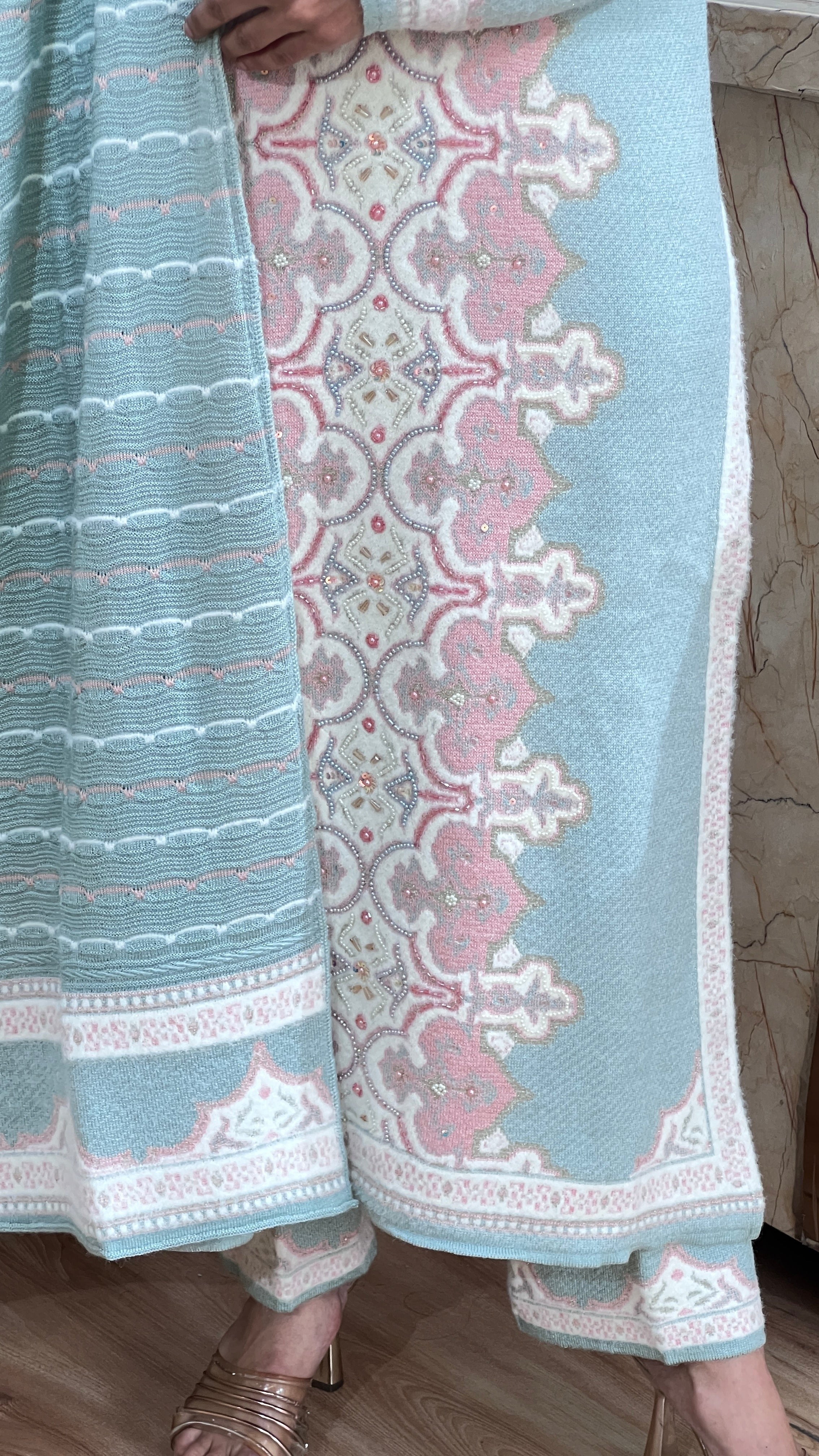 Heavy knitted wool pakistani suit