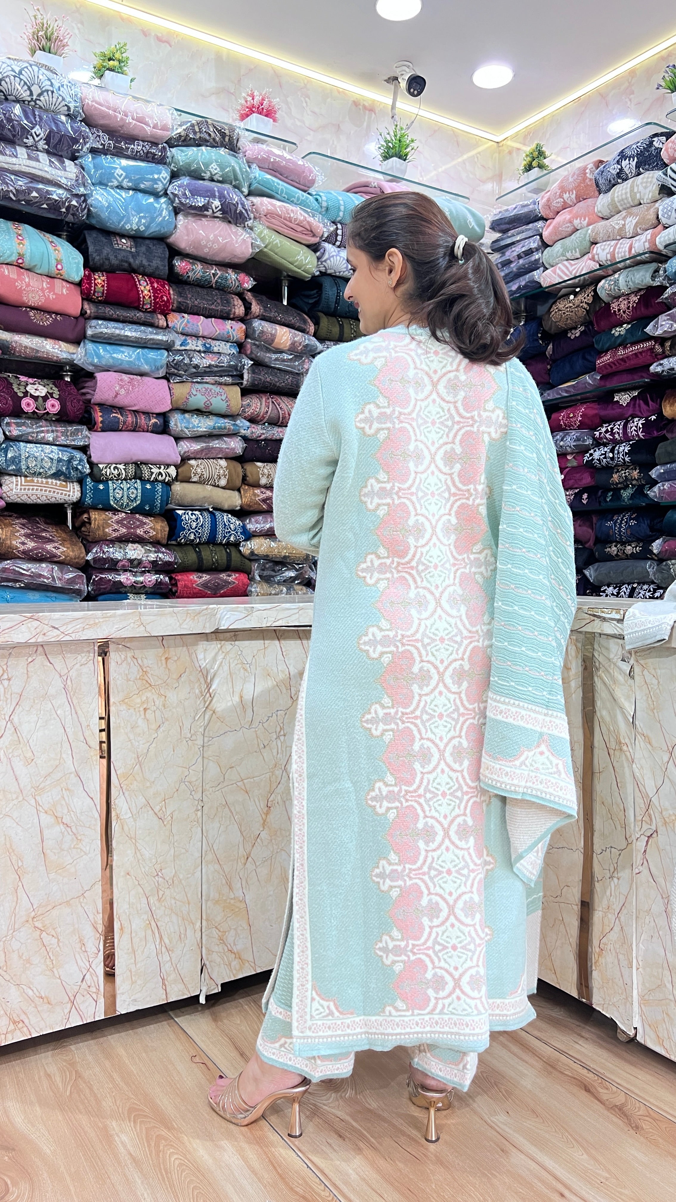 Heavy knitted wool pakistani suit