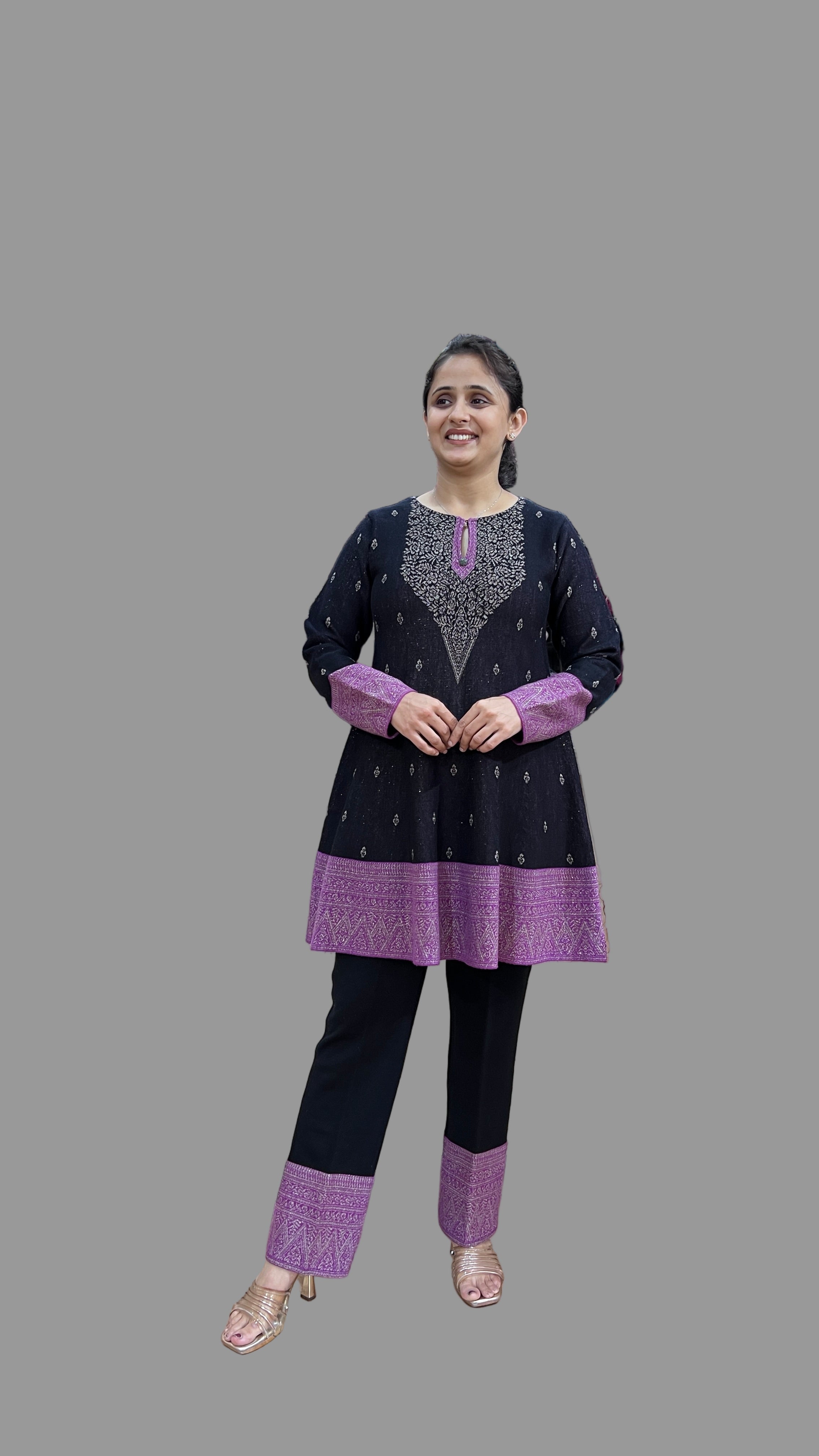 Pure knitted wool paplan cord set (premium quality)