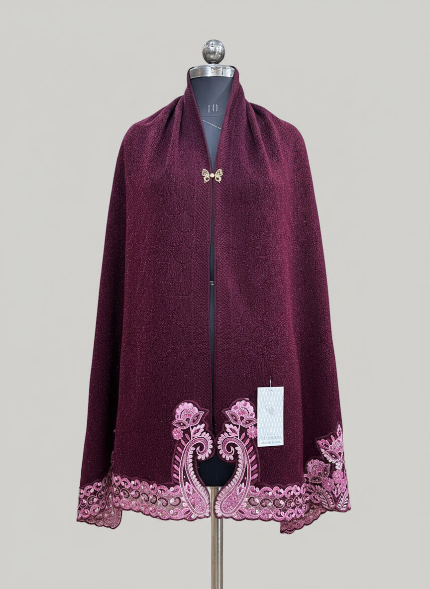 Wool ponchu stole (2067)