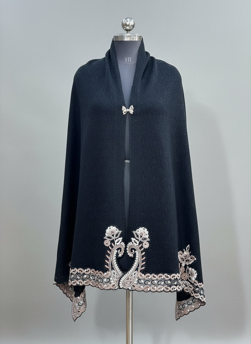 Wool ponchu stole (2067)