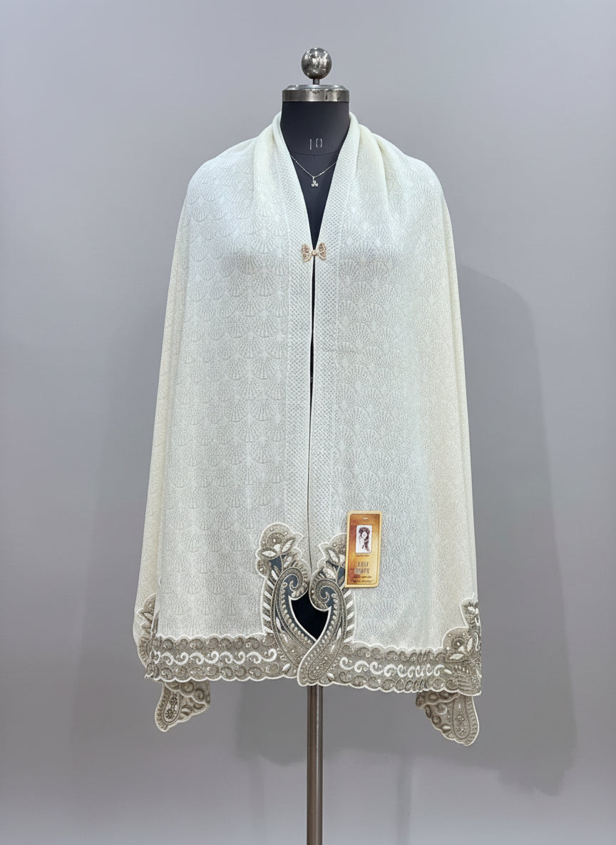 Wool ponchu stole (2067)