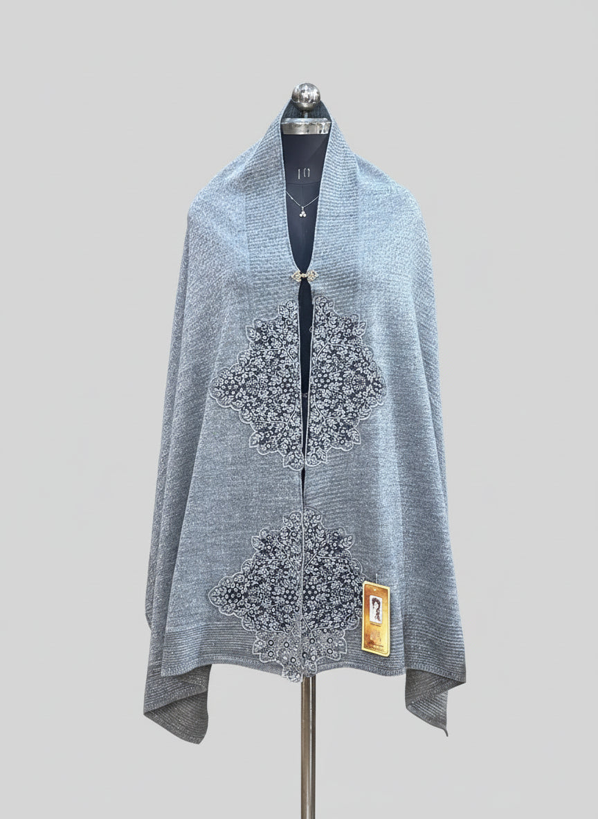 Embroidered ponchu Stole