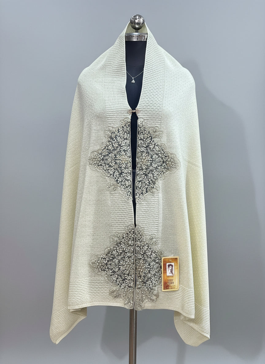 Embroidered ponchu Stole