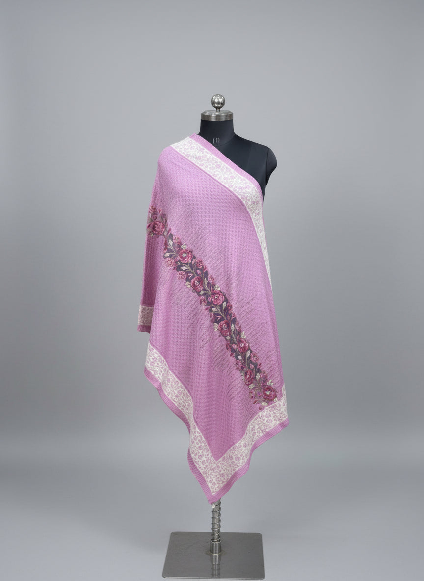 Embroidered ponchu stole