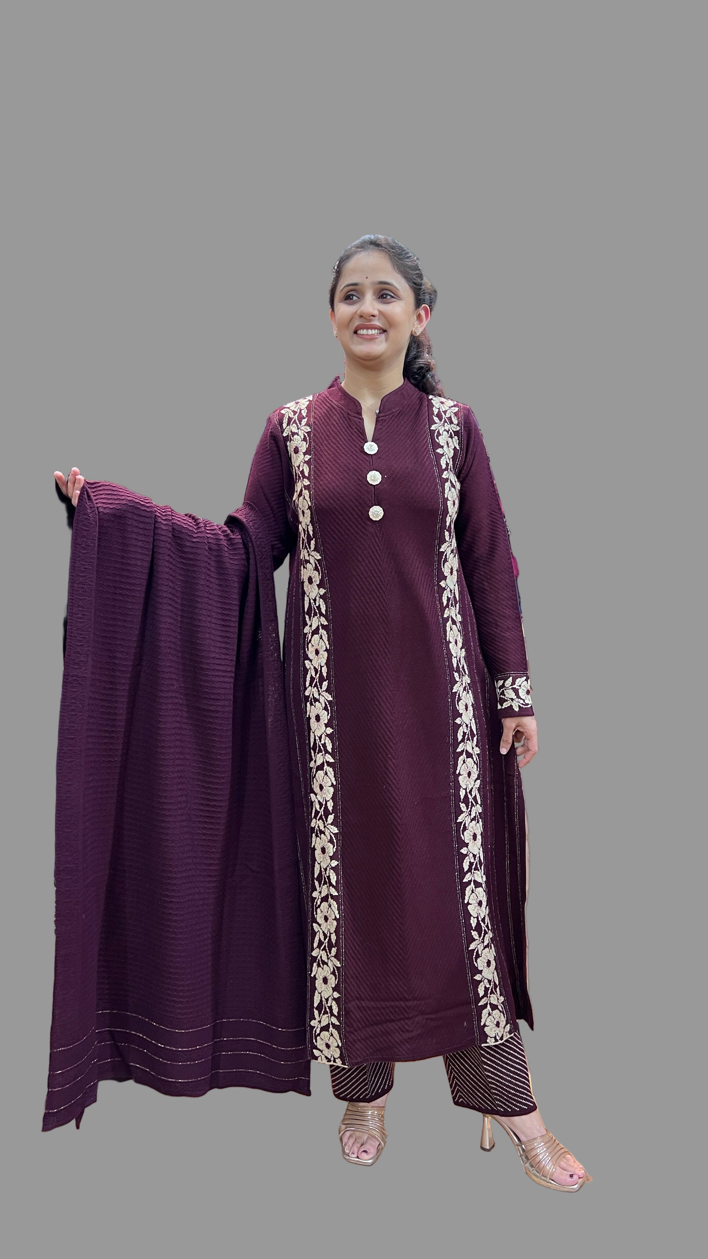 Heavy kintted woolen suit