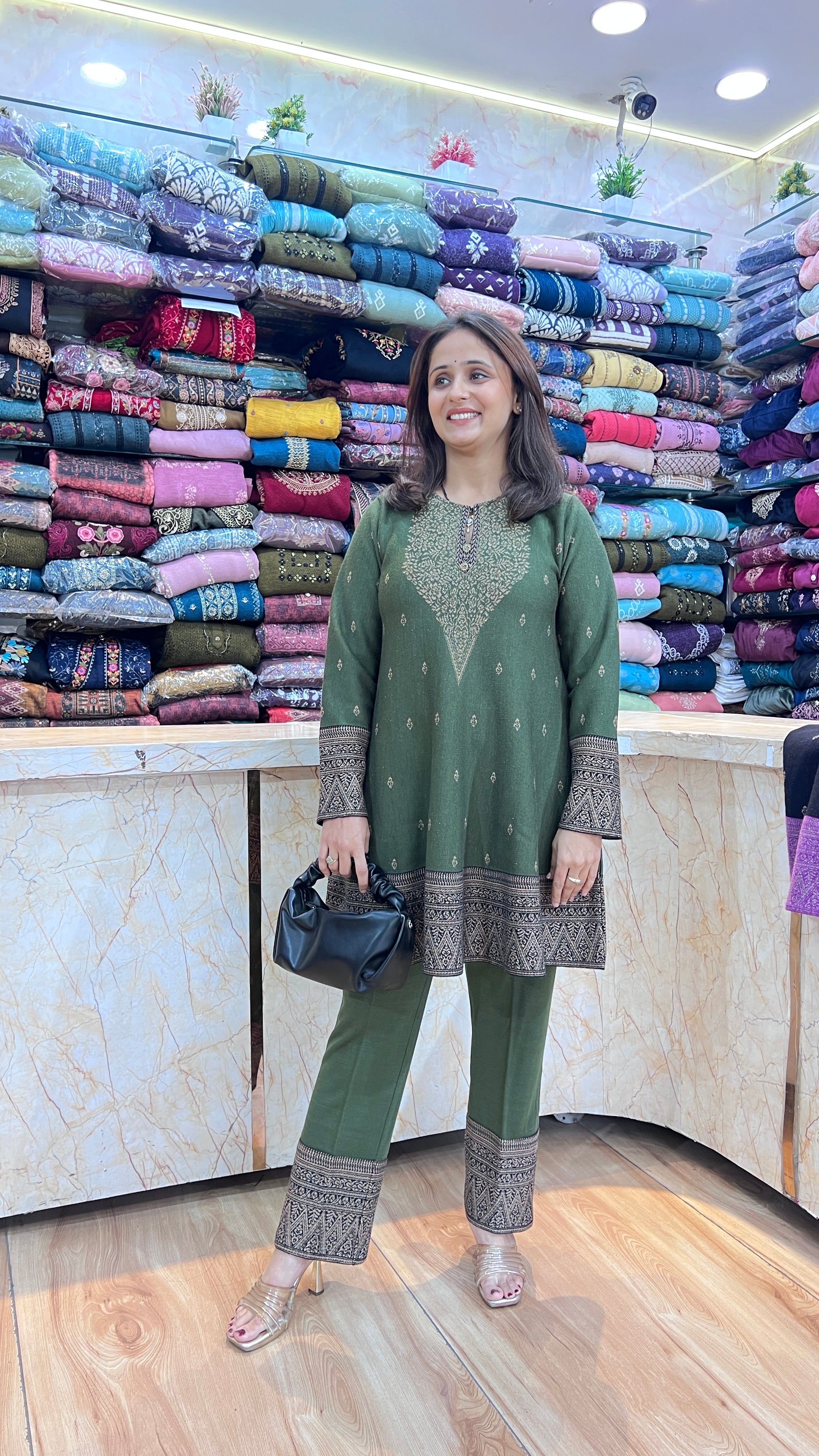 Pure knitted wool paplan cord set (premium quality)